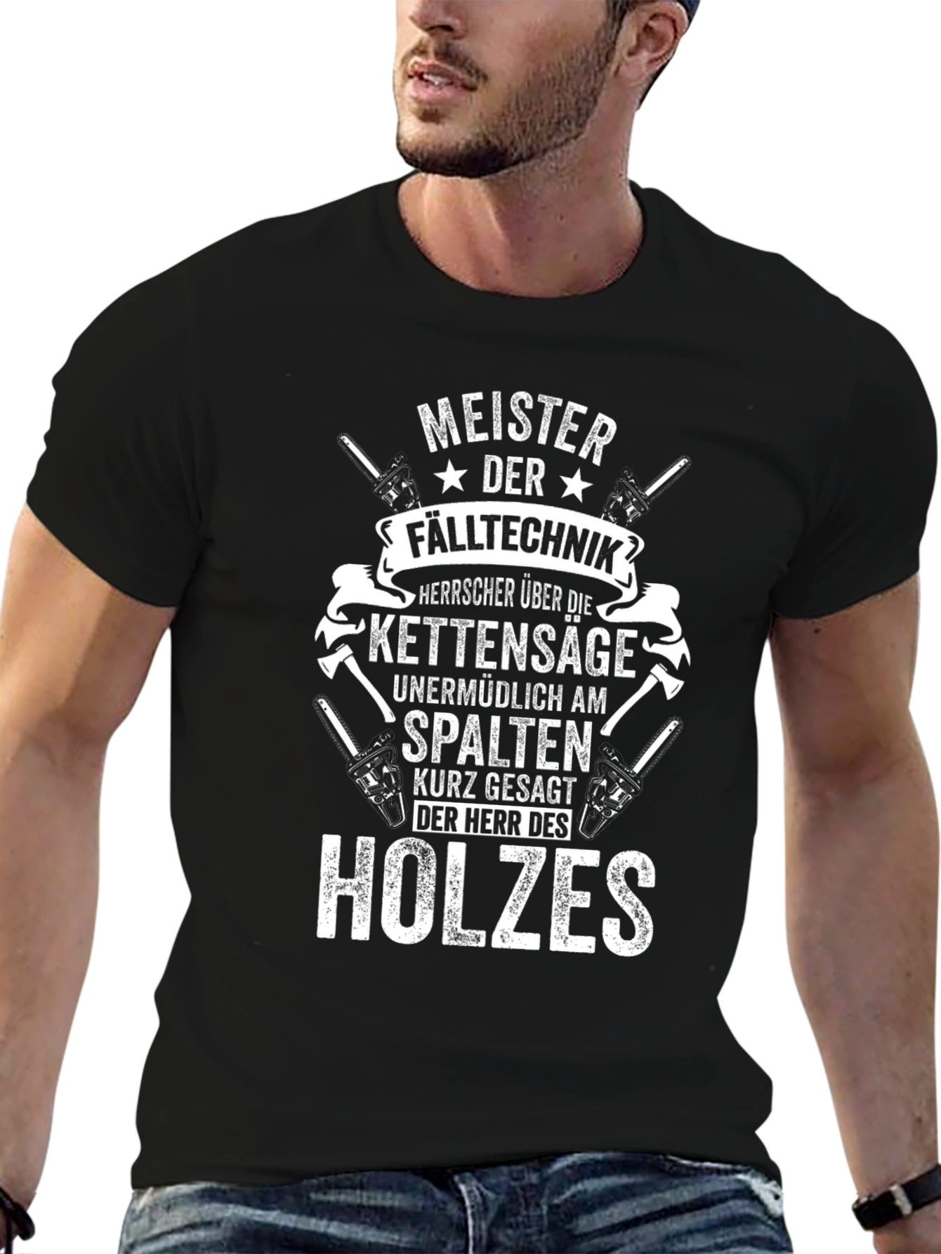 Camiseta Negra: Maestro de la Técnica Forestal