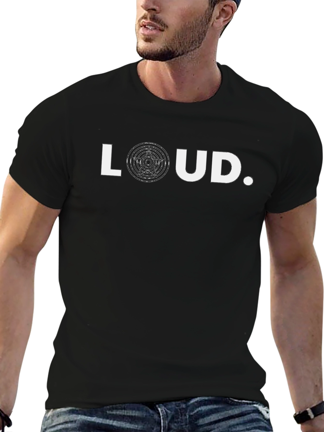Camiseta Negra LOUD. Hombre