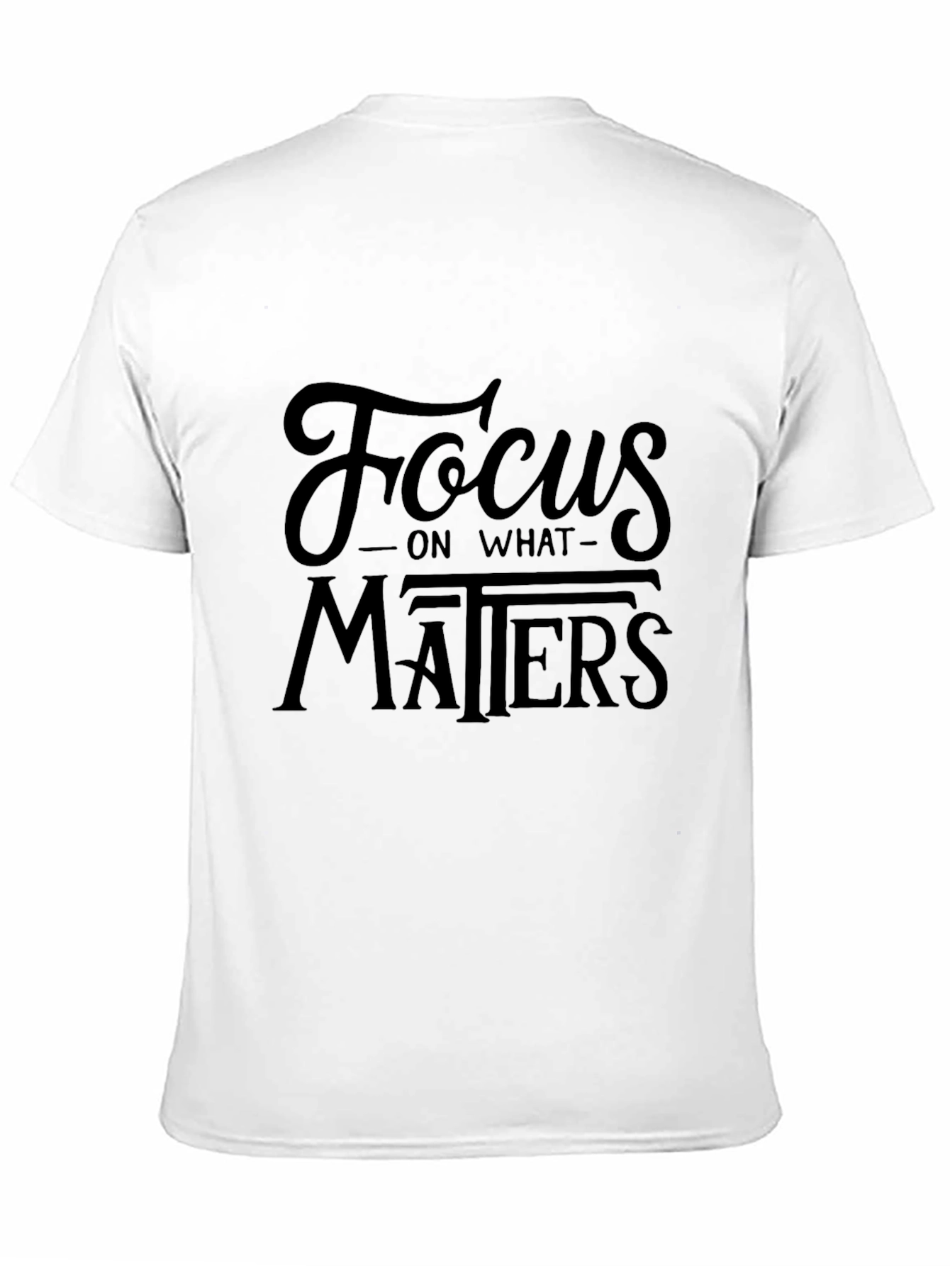 Camiseta Negra Hombre - Focus On What Matters