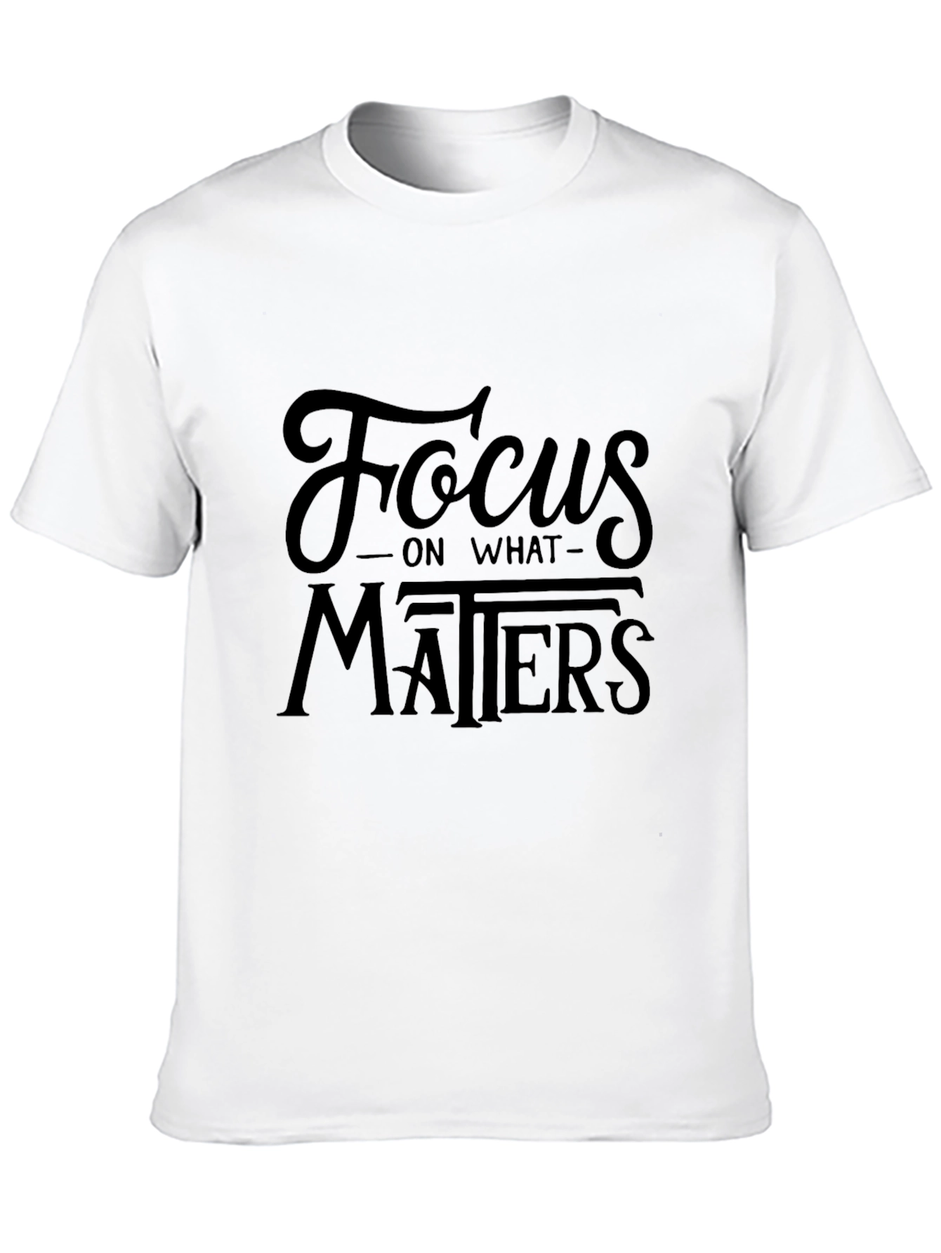 Camiseta Negra Hombre - Focus On What Matters