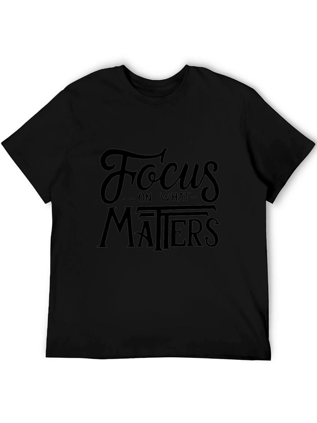 Camiseta Negra Hombre - Focus On What Matters