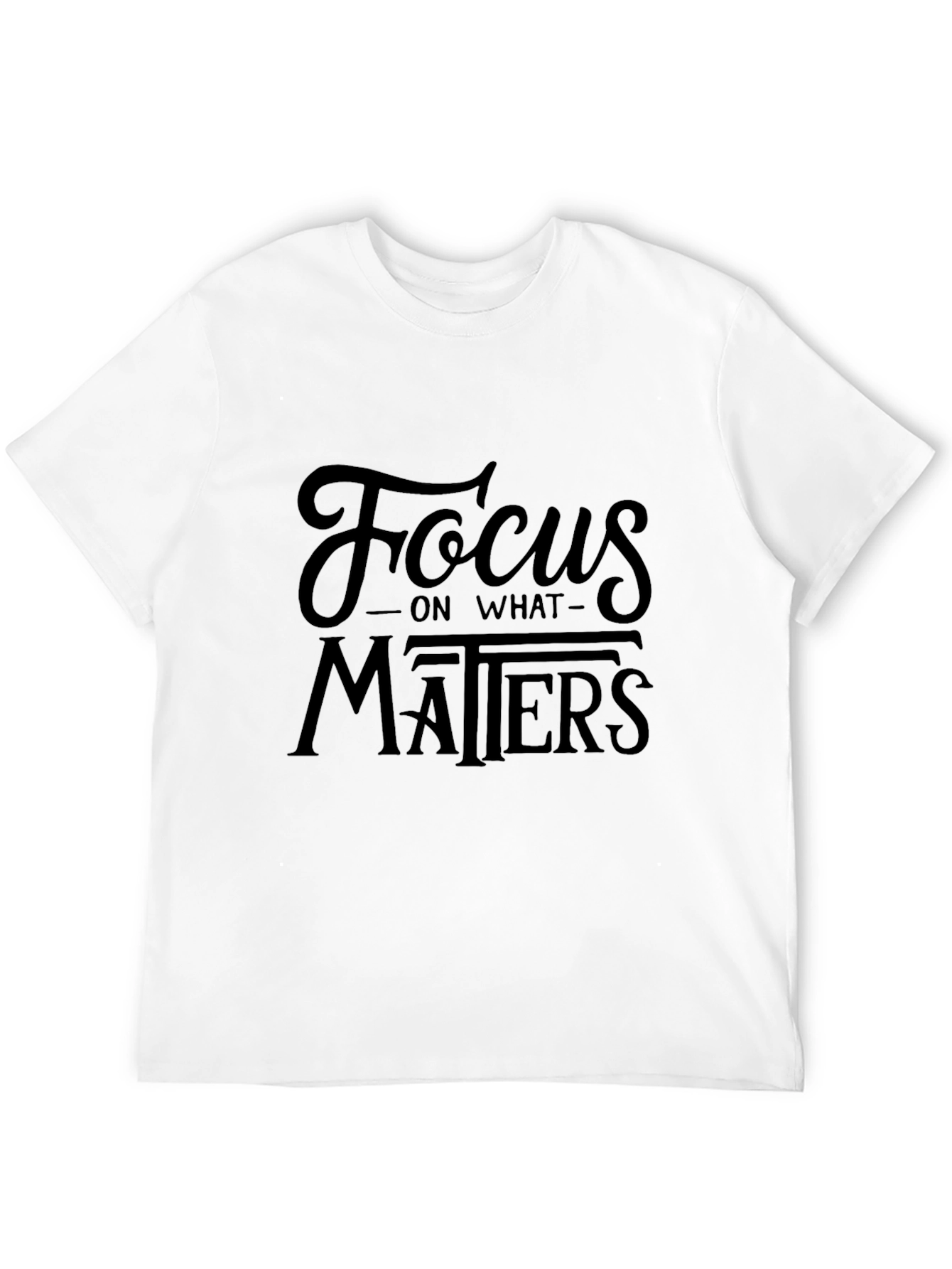 Camiseta Negra Hombre - Focus On What Matters