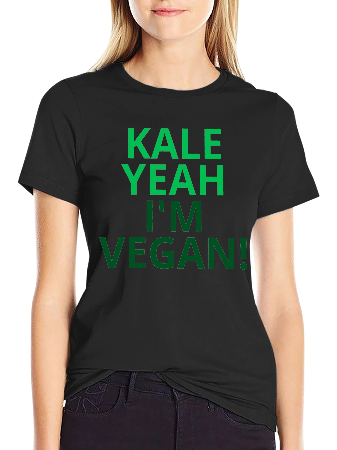 Camiseta Negra Vegana: Kale Yeah!