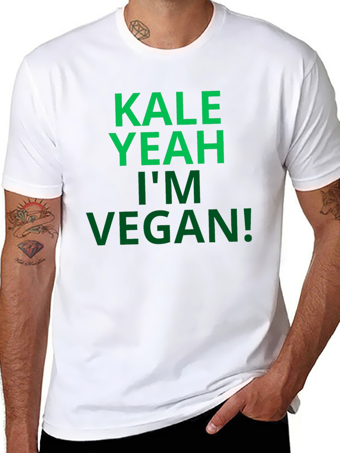 Camiseta Negra Vegana: Kale Yeah!