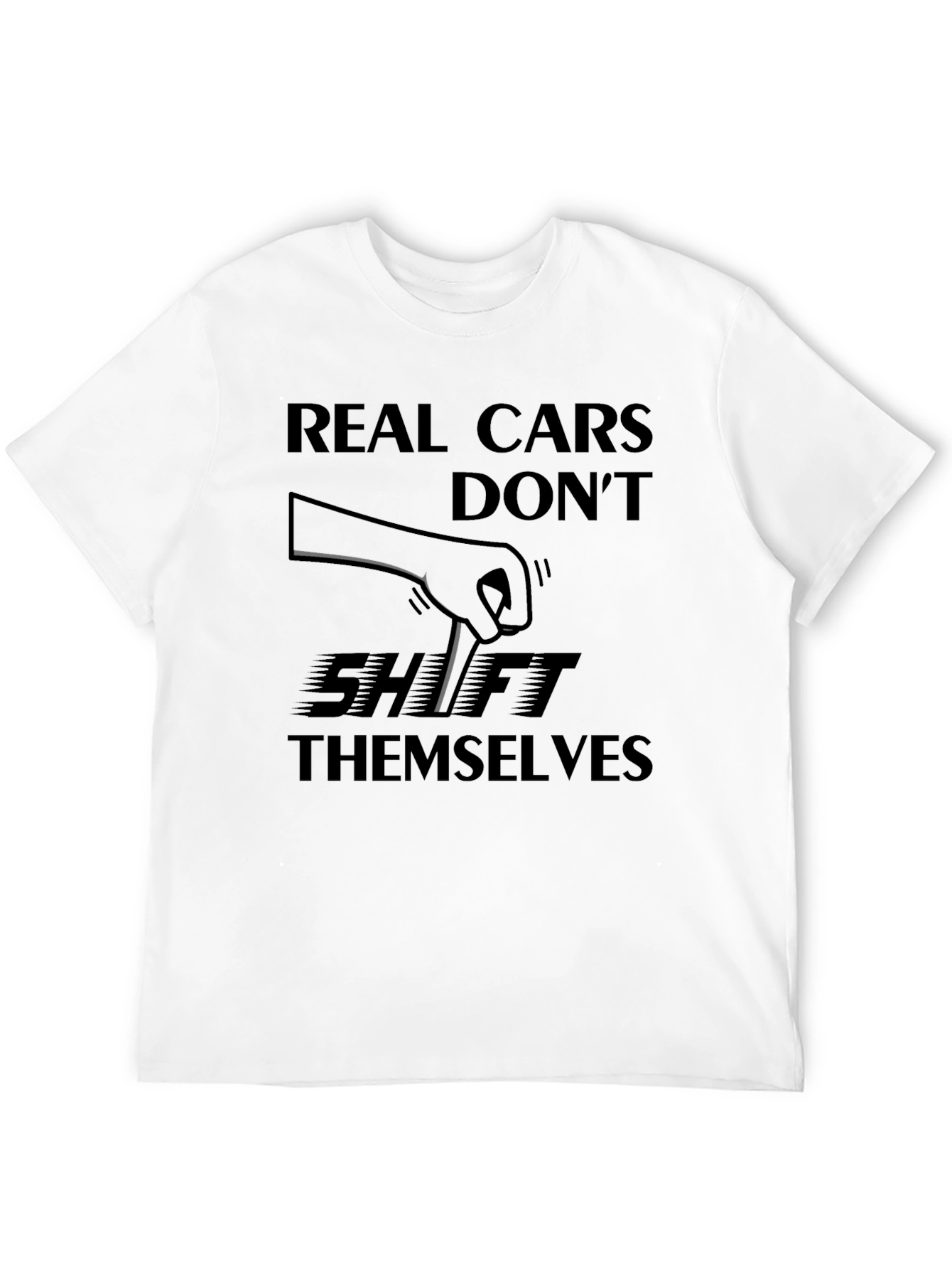 Camiseta Negra: ¡Los Coches Reales No Se Cambian Solos!