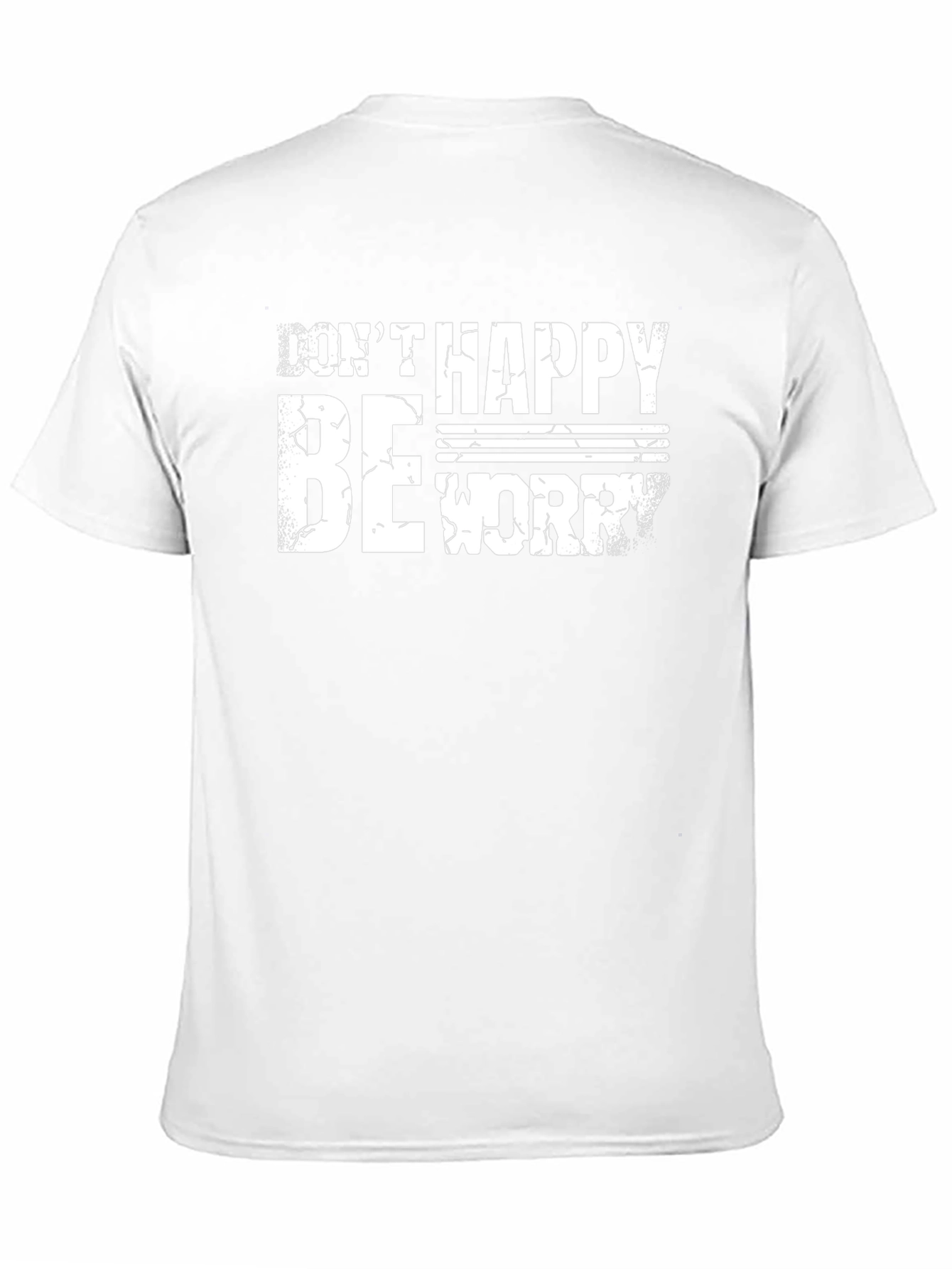 Camiseta Negra No Happy Be Worry para Hombre