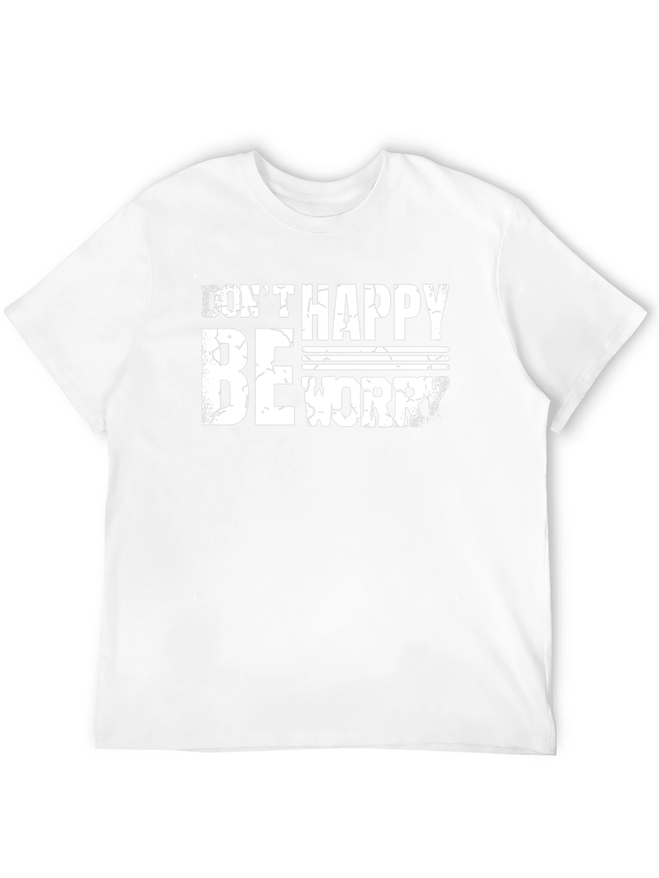 Camiseta Negra No Happy Be Worry para Hombre