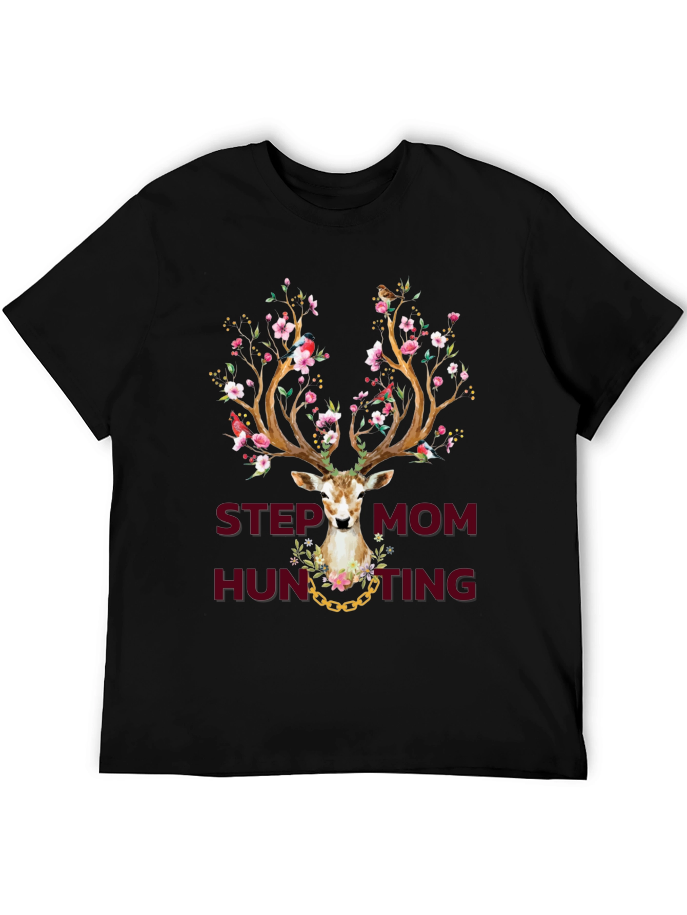 Camiseta Estampada Step Mom Hunting Ciervo Floral