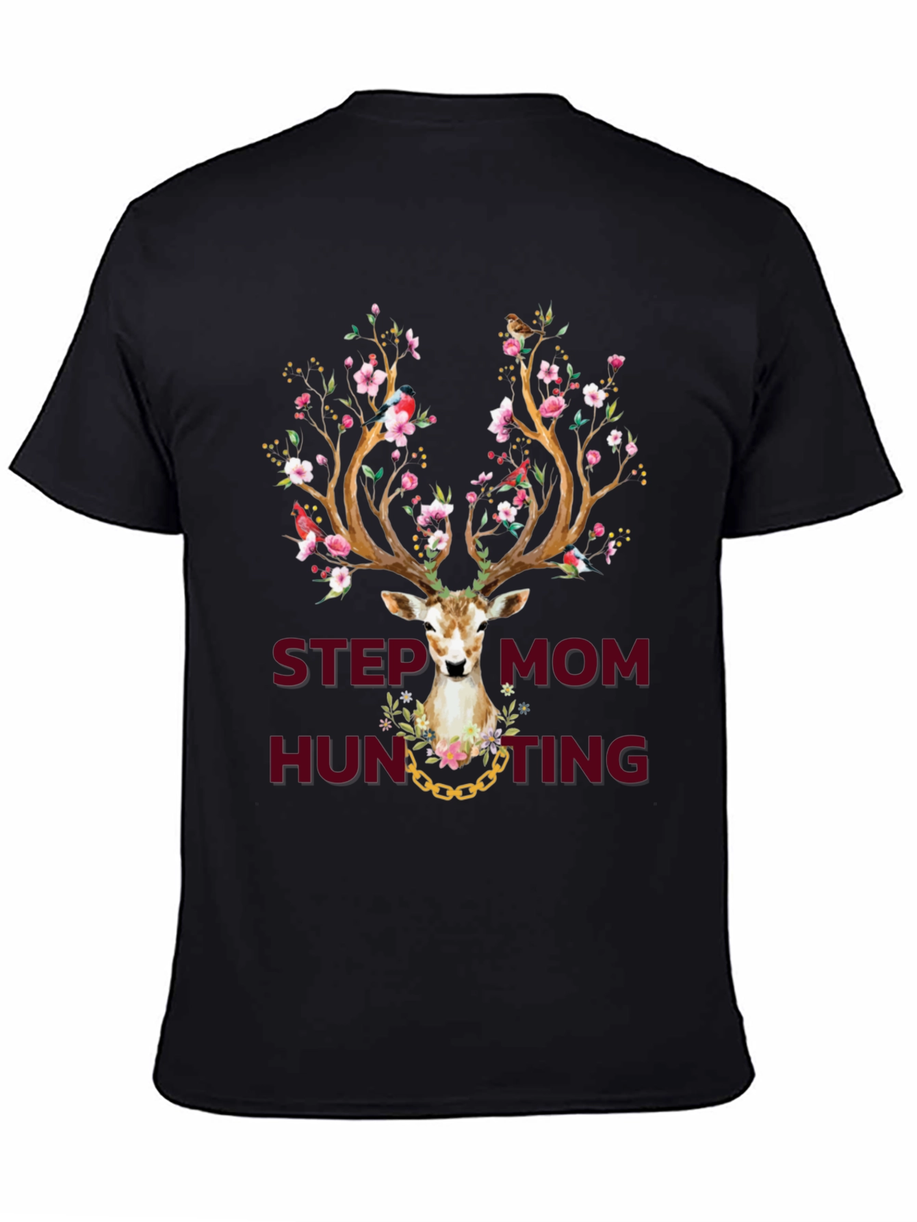 Camiseta Estampada Step Mom Hunting Ciervo Floral