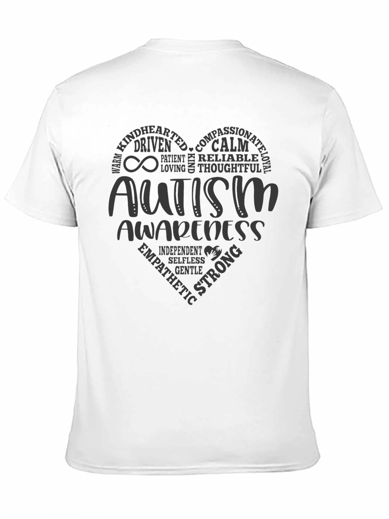 Camiseta Negra Con Diseño Concienciación Autismo