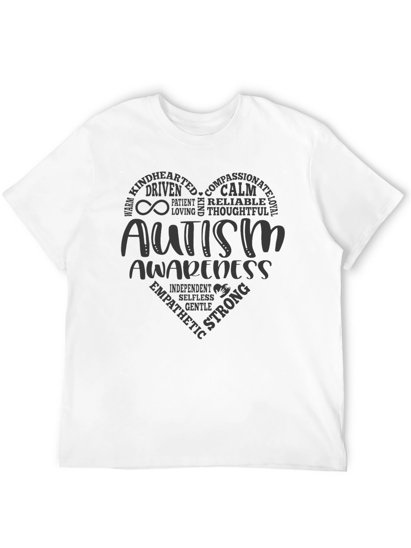 Camiseta Negra Con Diseño Concienciación Autismo