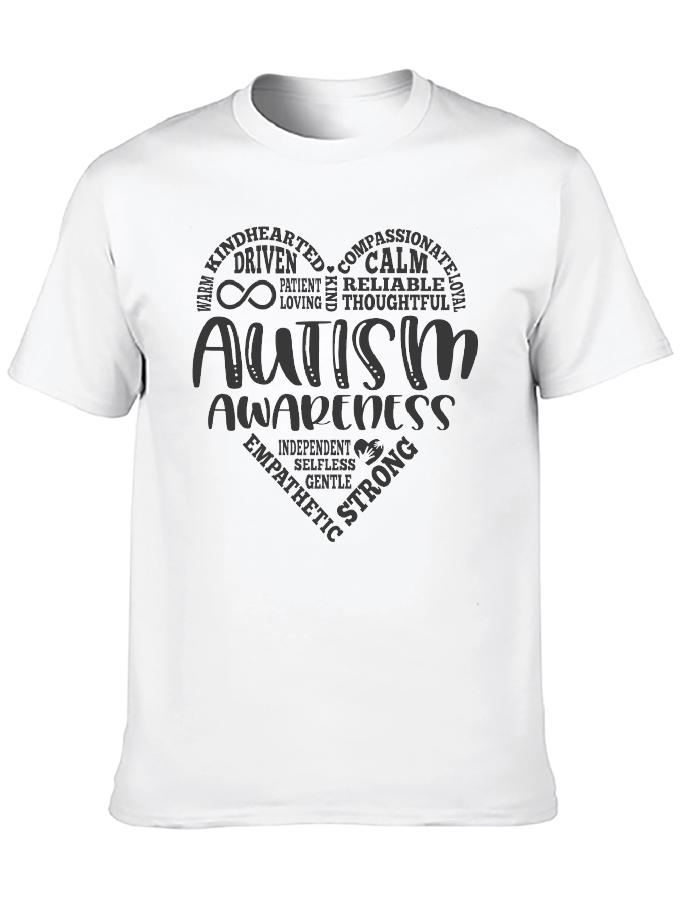 Camiseta Negra Con Diseño Concienciación Autismo