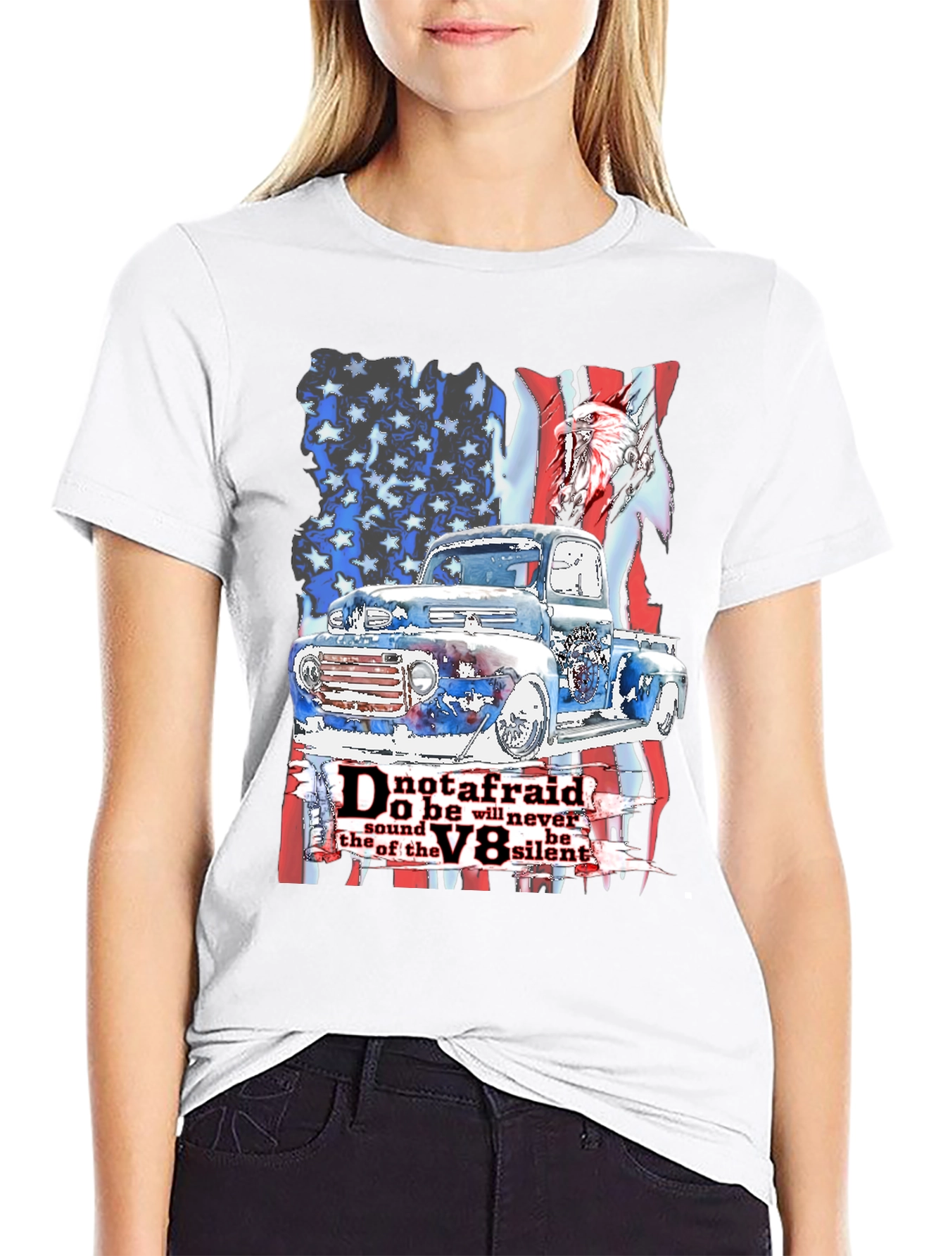 Camiseta Hombre: Clásico Americano Motor V8