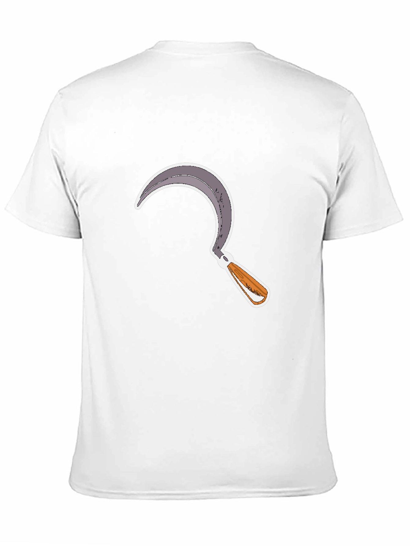 Camiseta Negra con Diseño de Hoz Estilizada