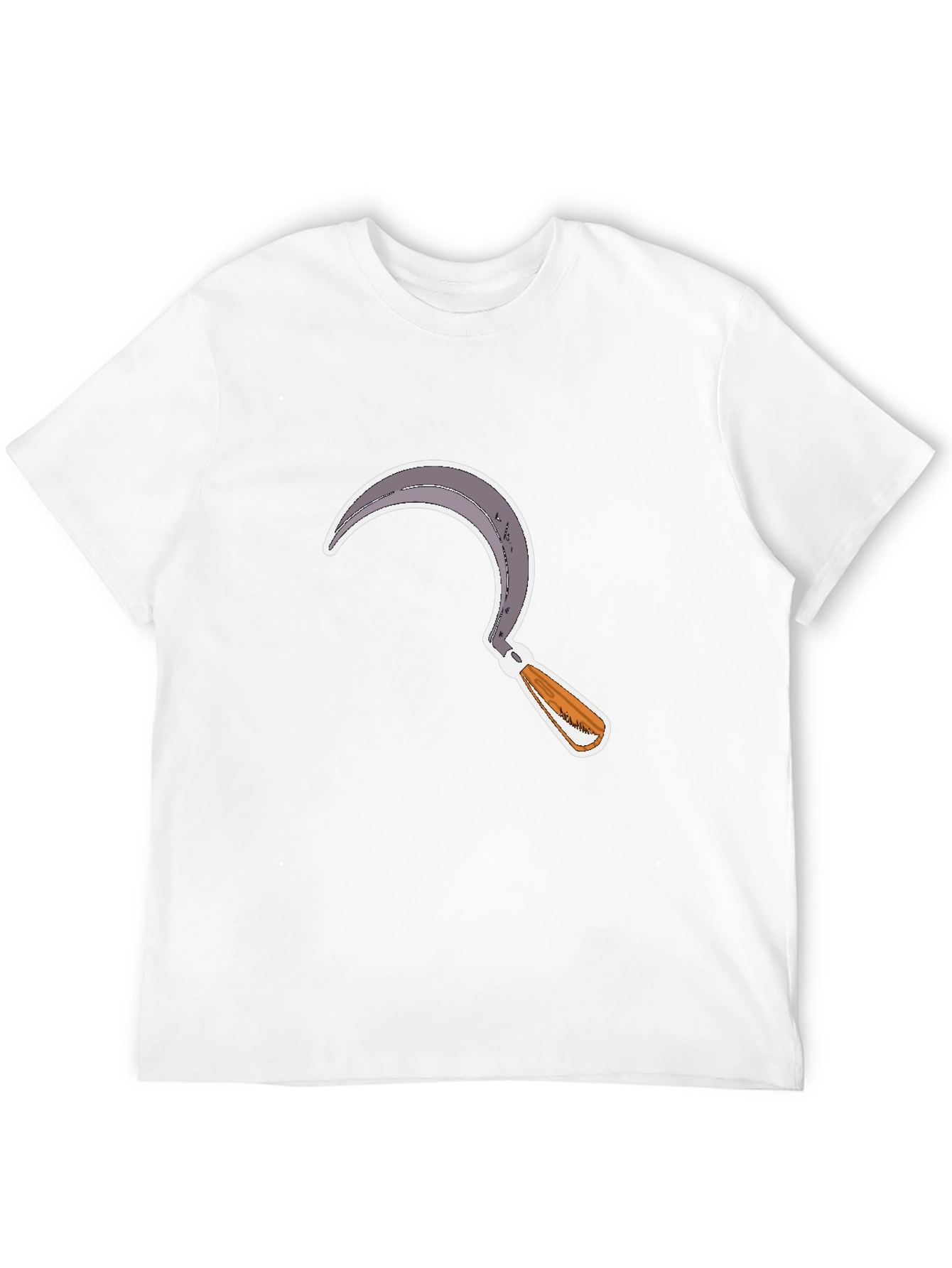 Camiseta Negra con Diseño de Hoz Estilizada