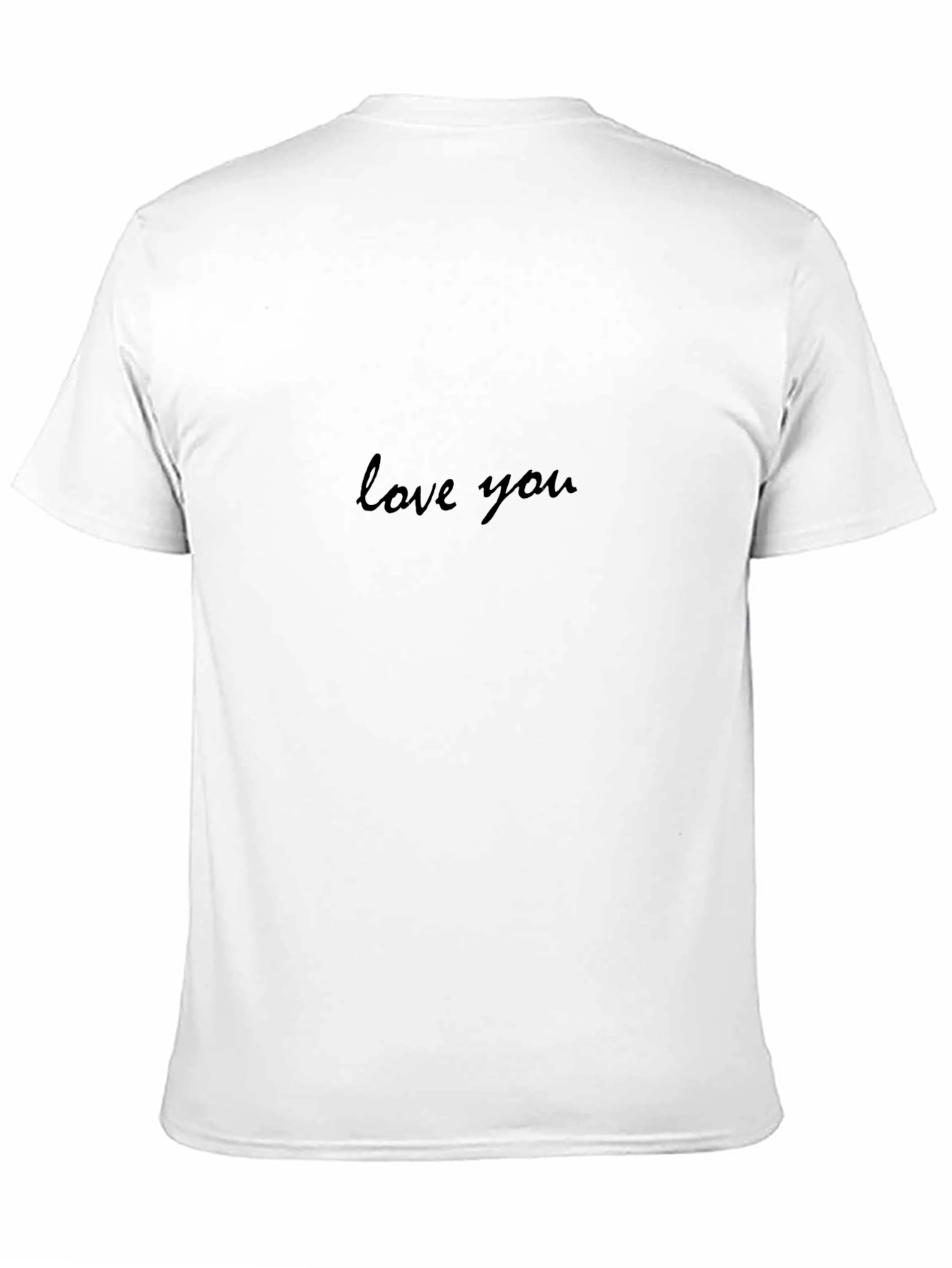 Camiseta Negra Love You Casual Hombre
