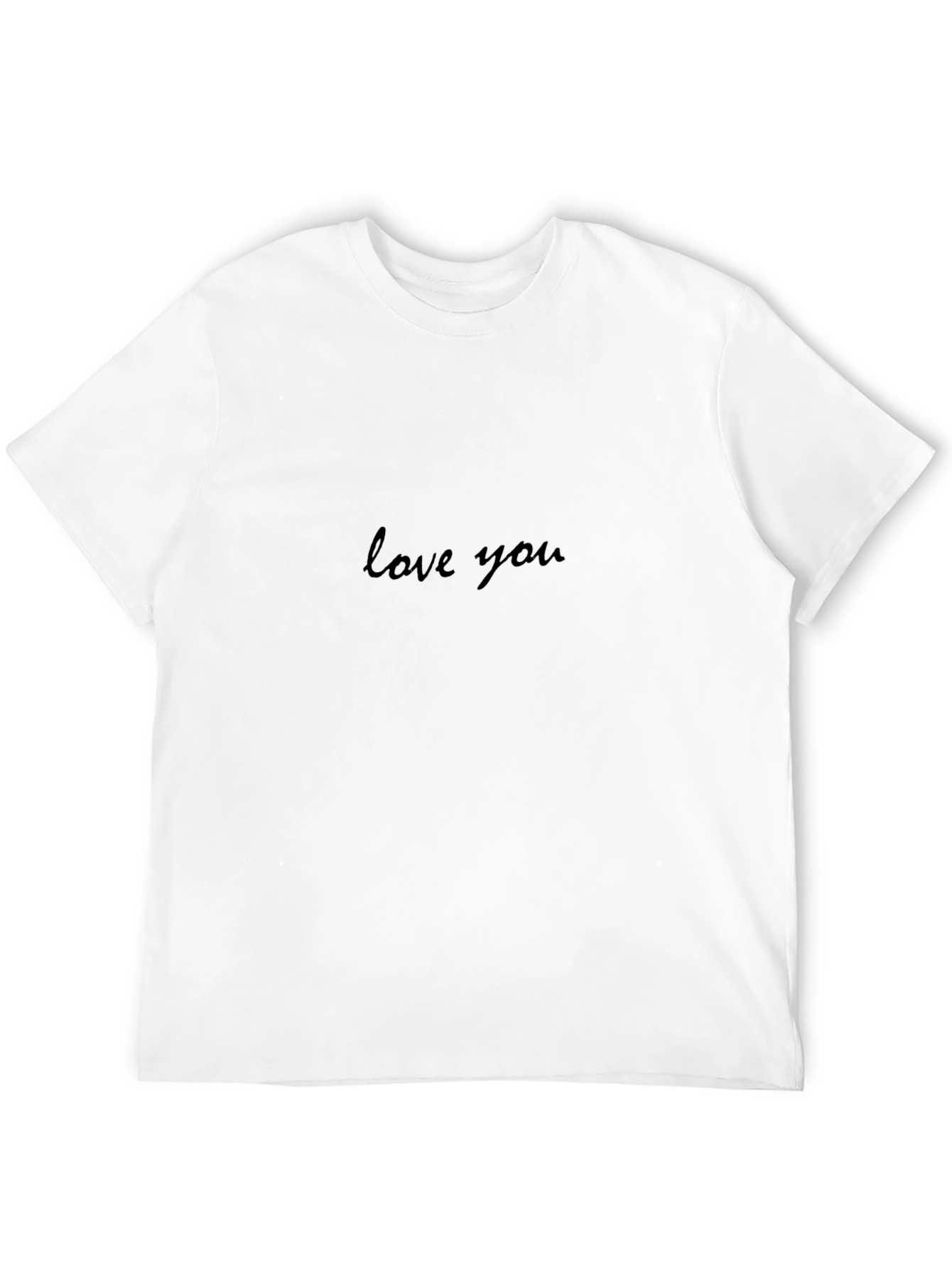 Camiseta Negra Love You Casual Hombre