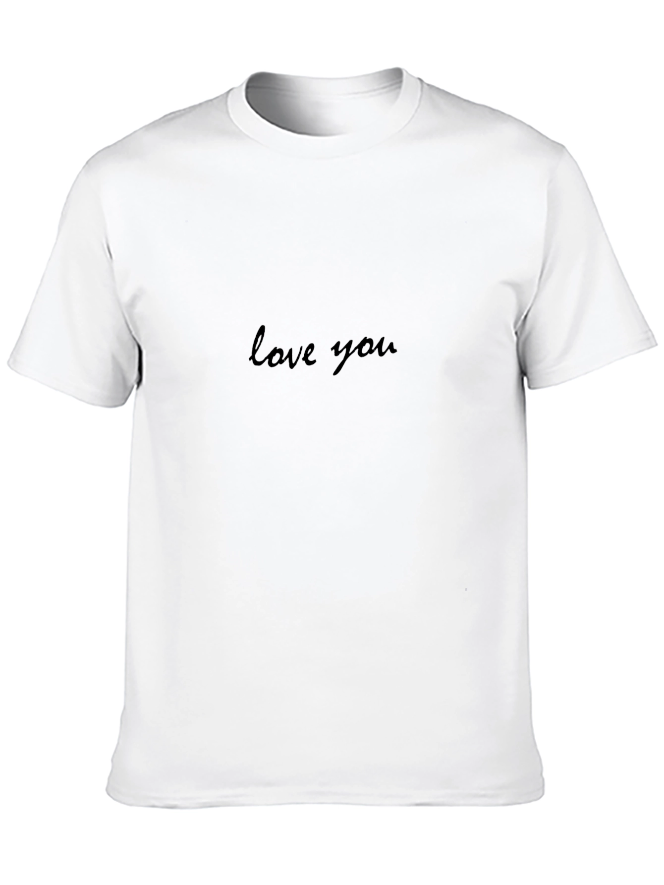 Camiseta Negra Love You Casual Hombre