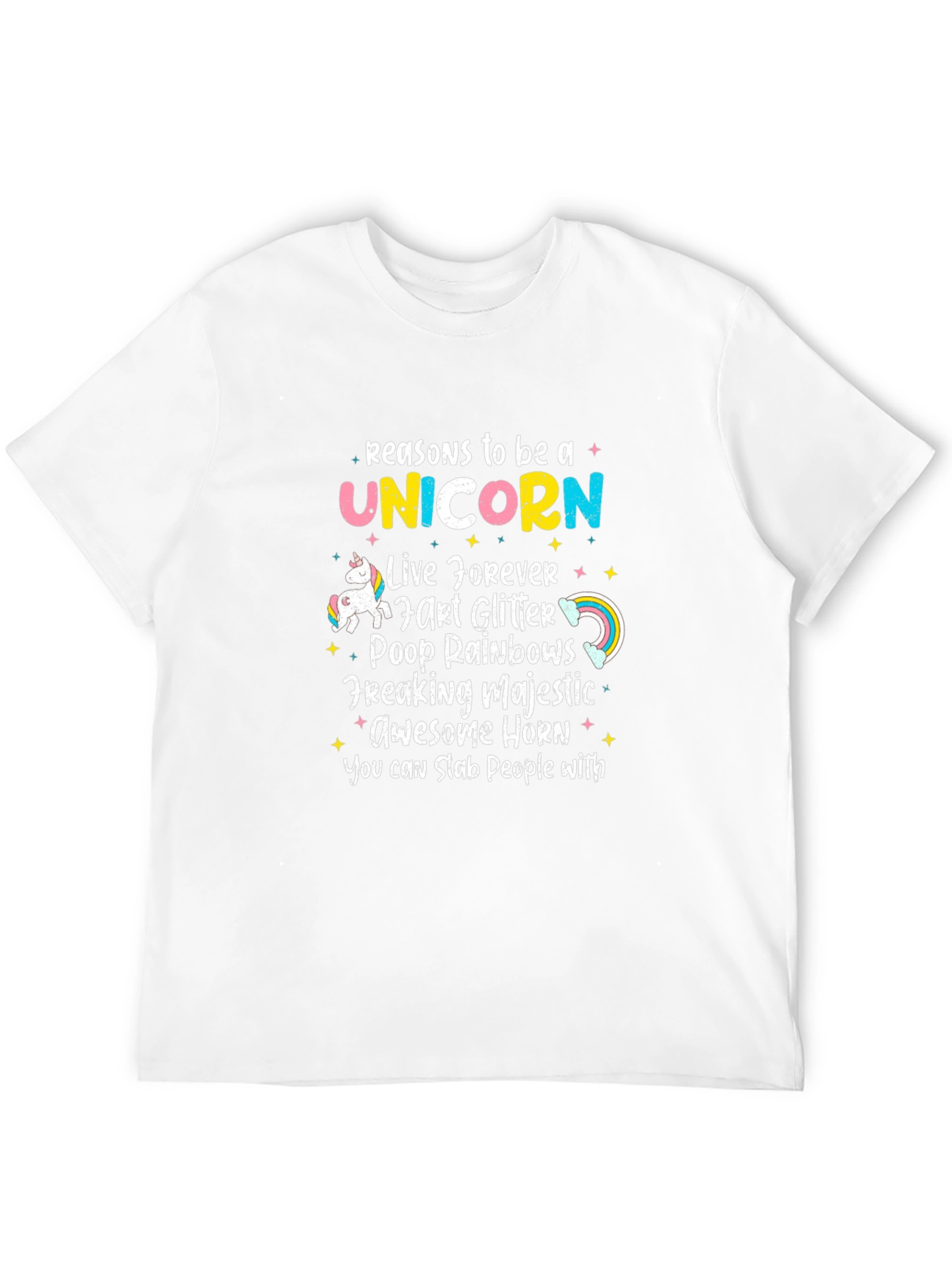 Camiseta Negra Unicornio Divertida