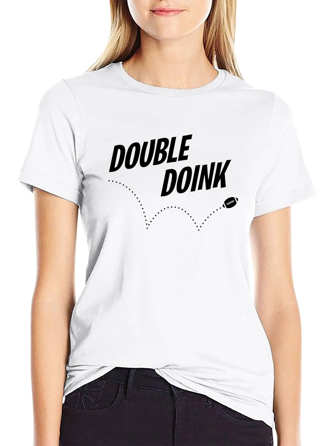 Camiseta Double Doink Negra para Fans de Fútbol Americano