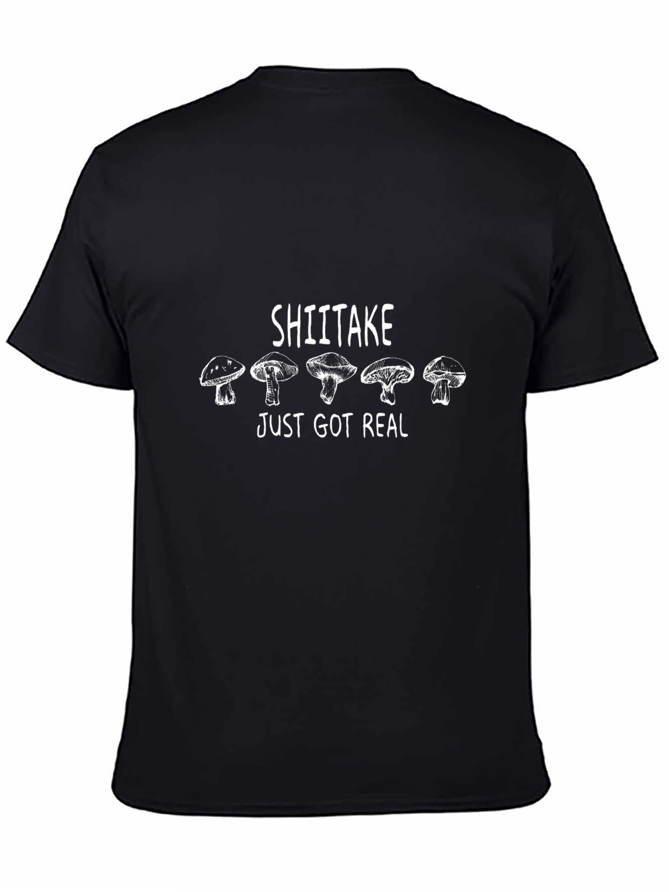 Camiseta Negra Shiitake Just Got Real