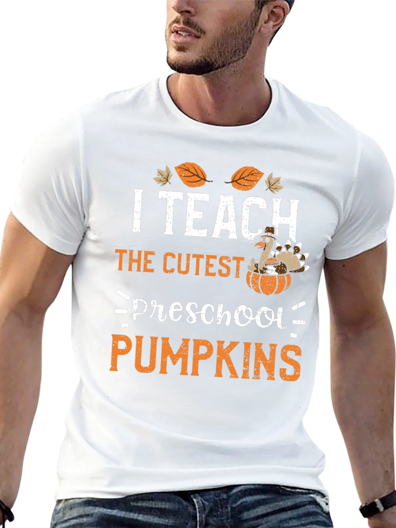 Camiseta I Teach Cutest Preschool Pumpkins