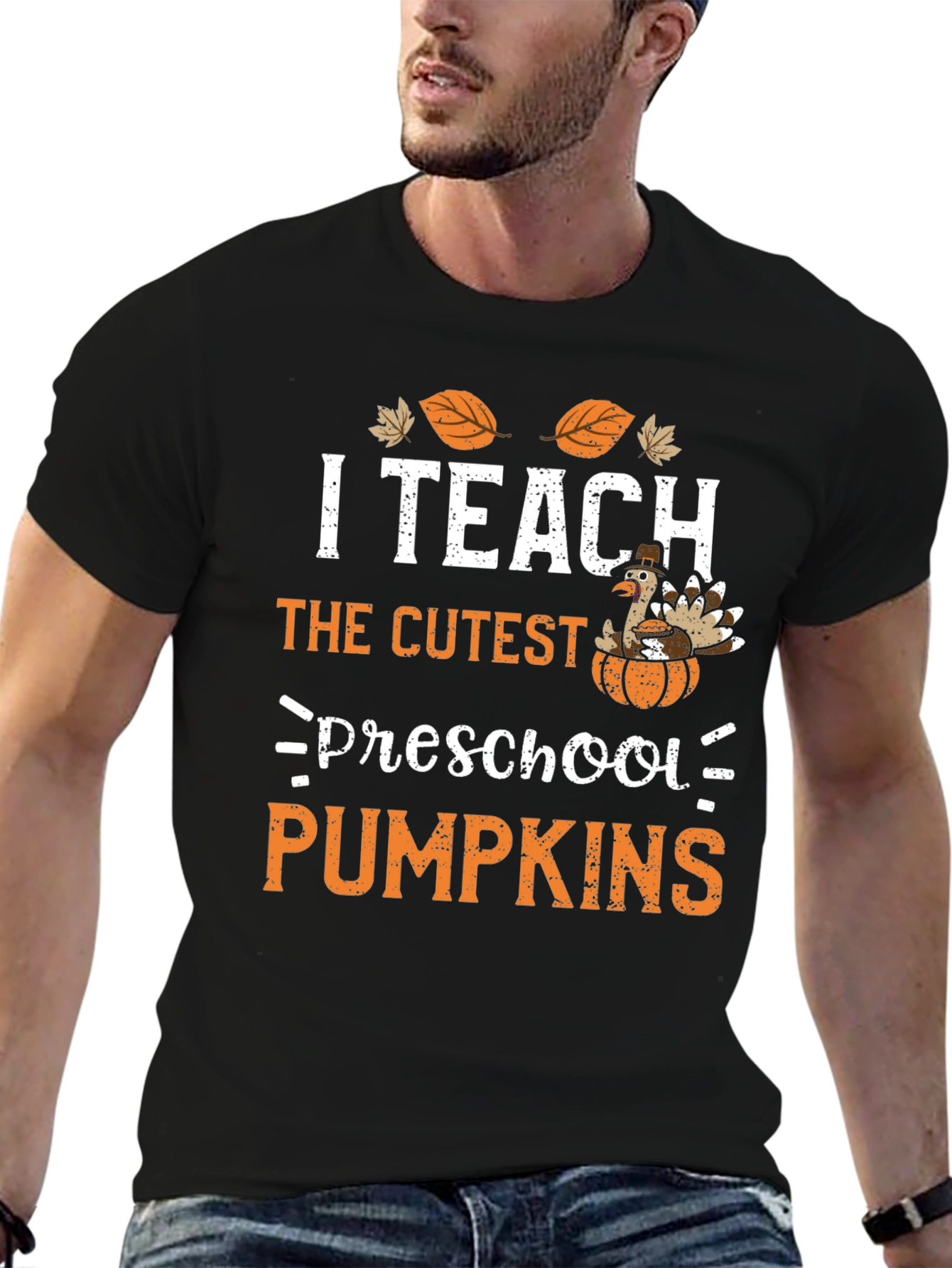 Camiseta I Teach Cutest Preschool Pumpkins