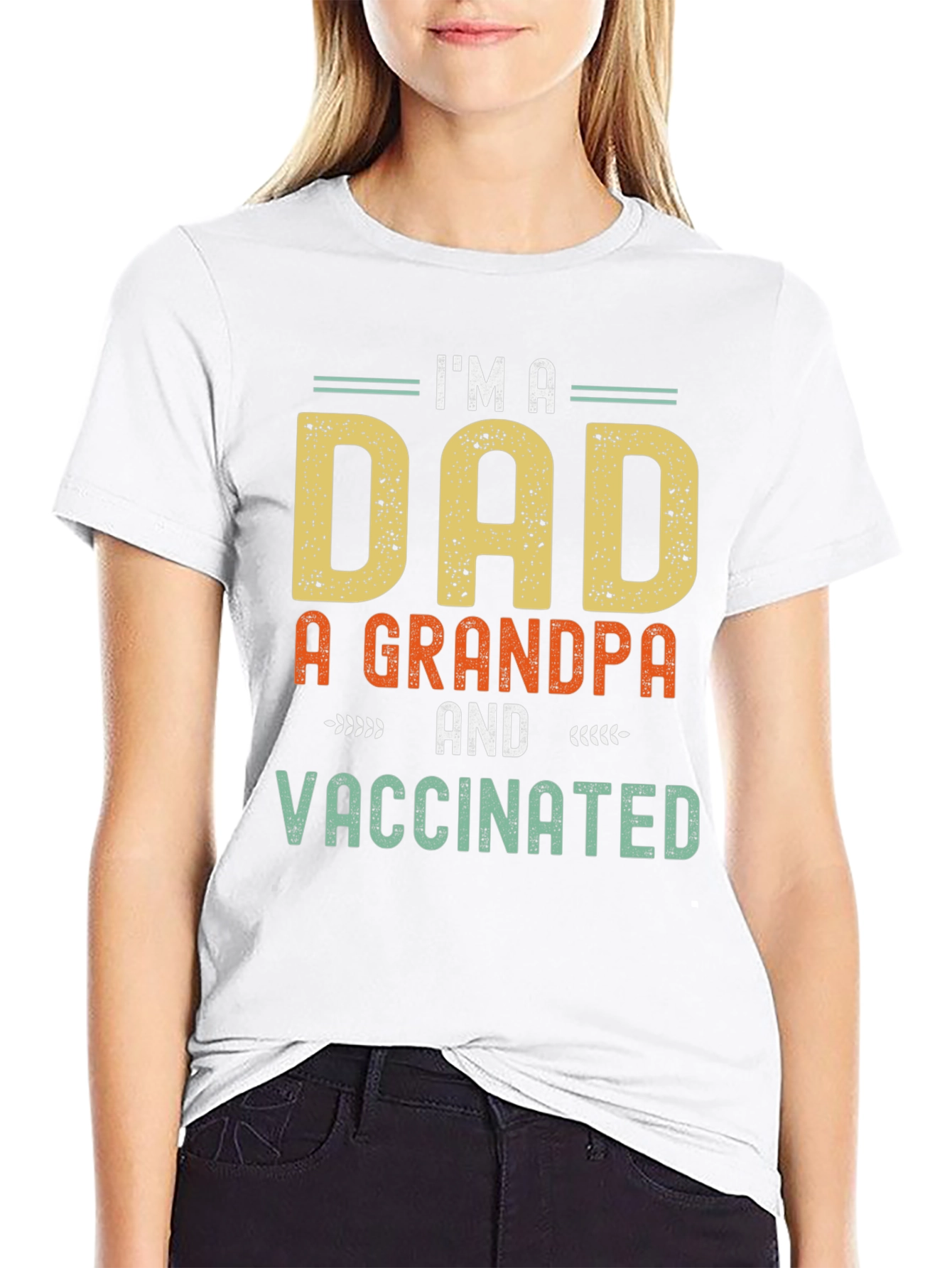 Camiseta Hombre: Soy Papá Abuelo y Vacunado