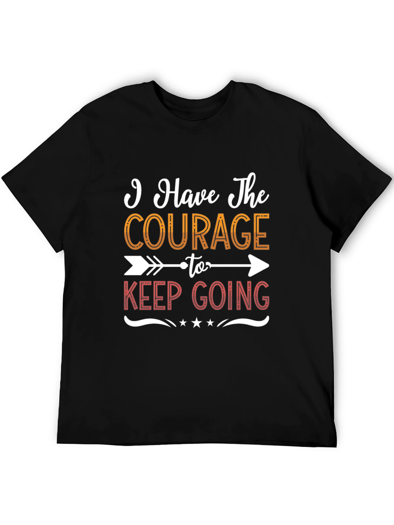 Camiseta Negra Motivacional Courage
