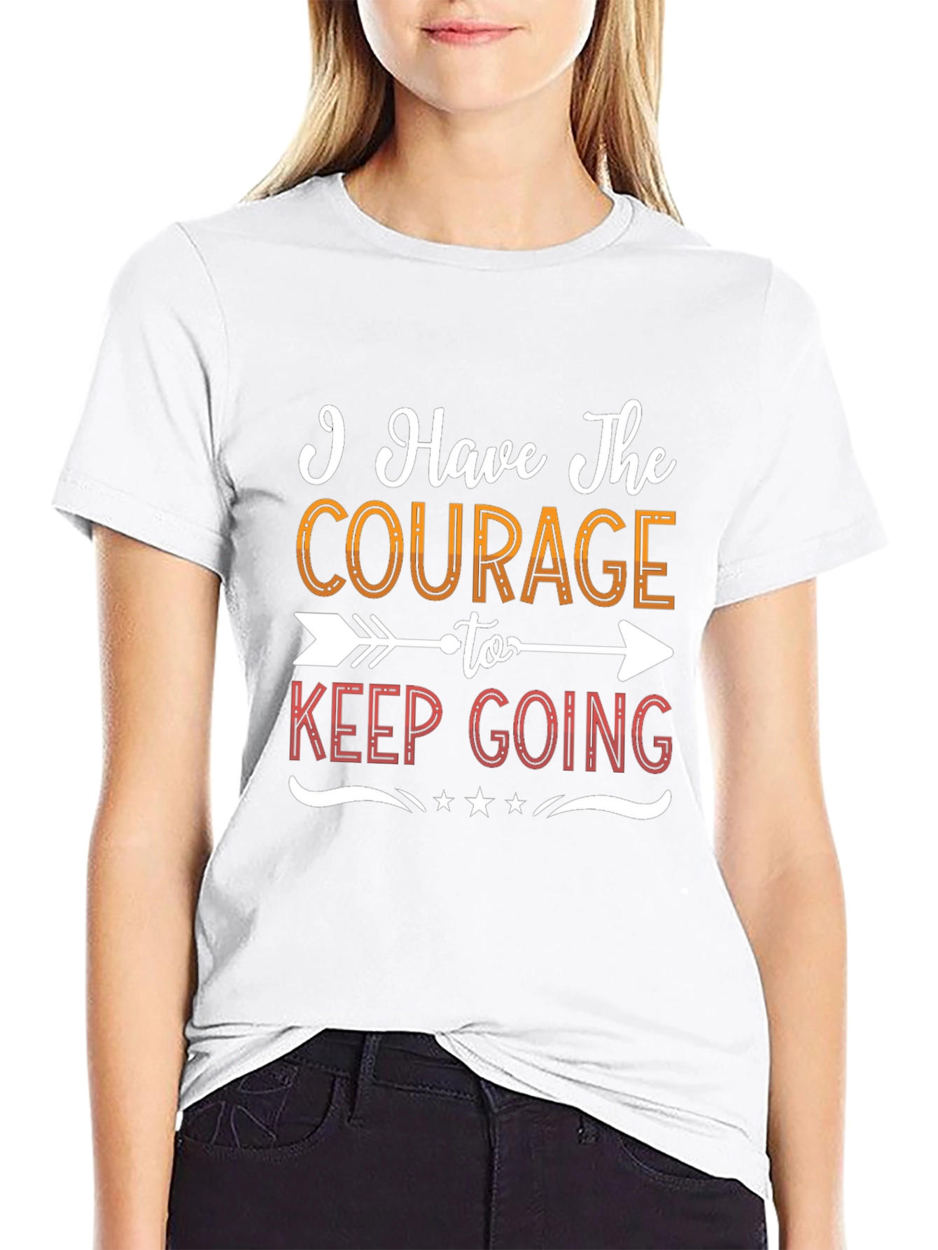 Camiseta Negra Motivacional Courage