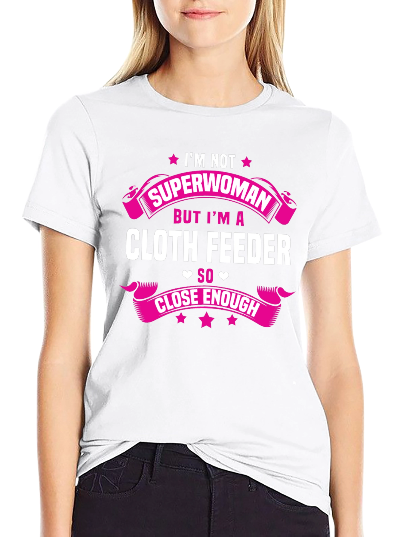 Camiseta Negra con Diseño Cloth Feeder