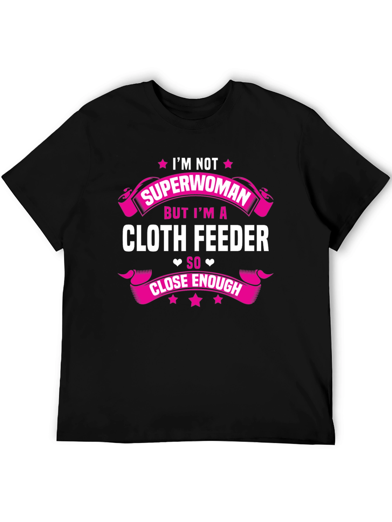 Camiseta Negra con Diseño Cloth Feeder