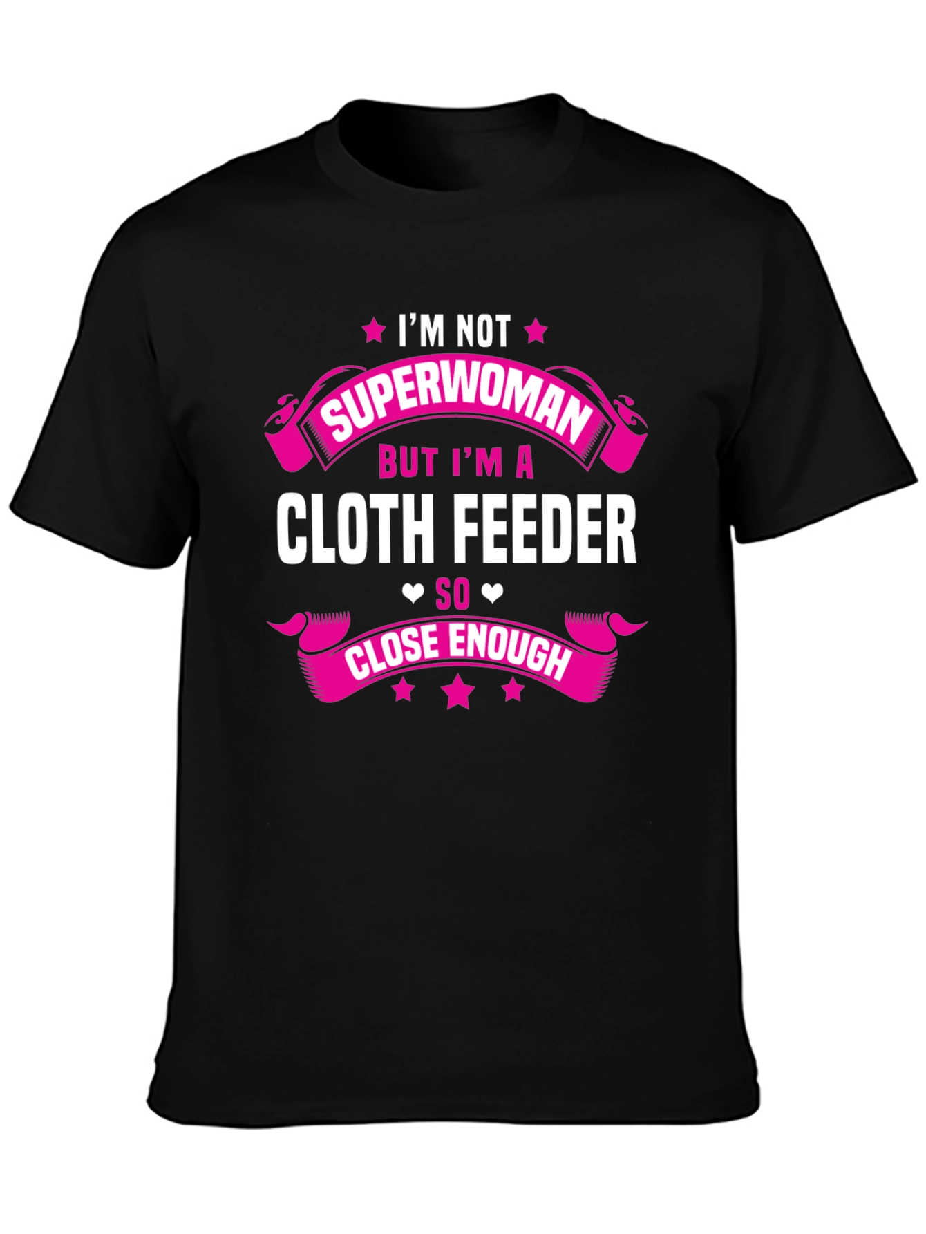 Camiseta Negra con Diseño Cloth Feeder