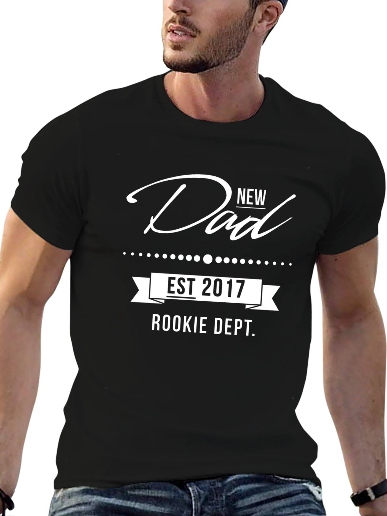 Camiseta Negra Nuevo Papá - Rookie Dept. 2017