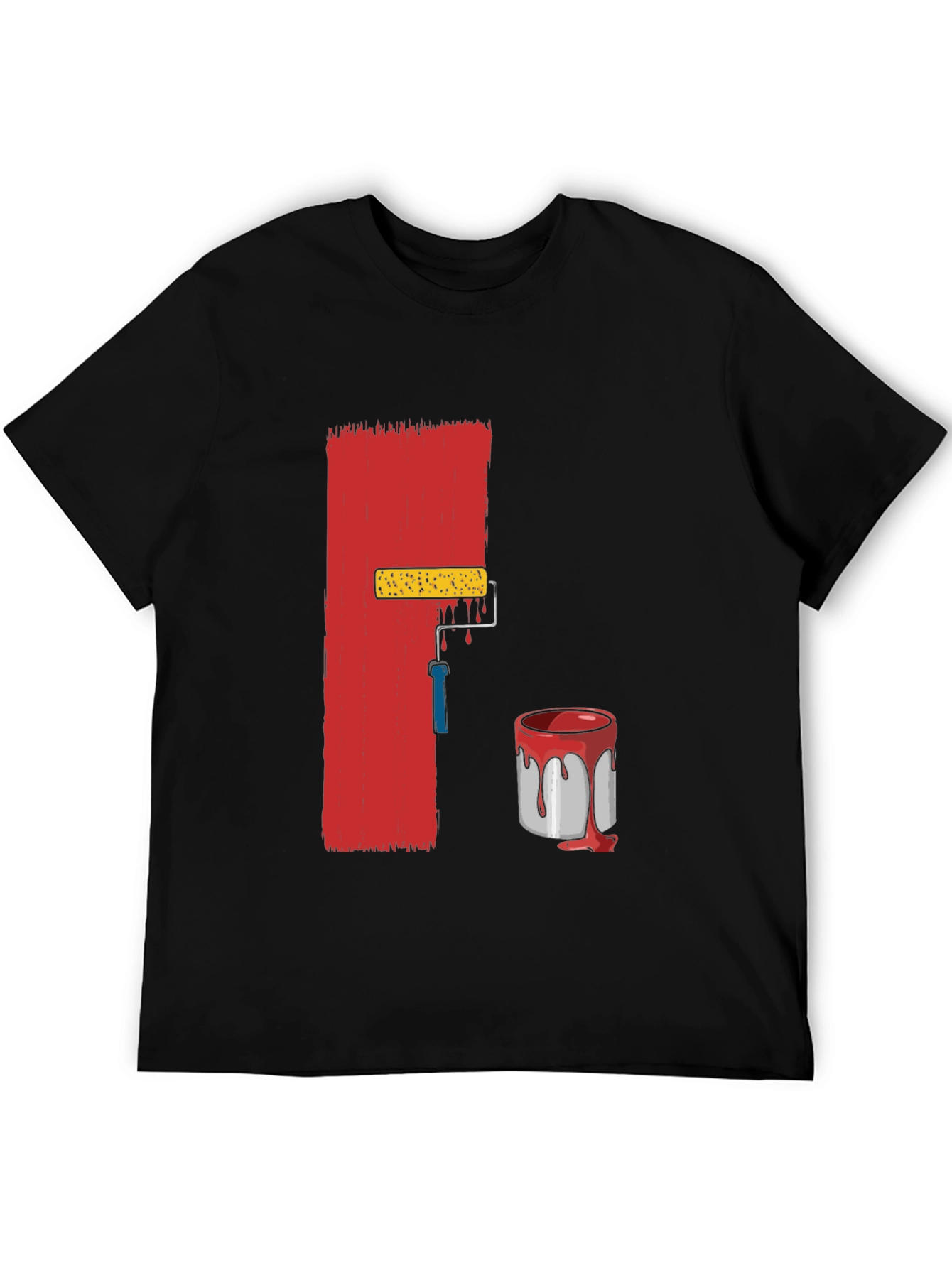 Camiseta Negra con Diseño de Pintura