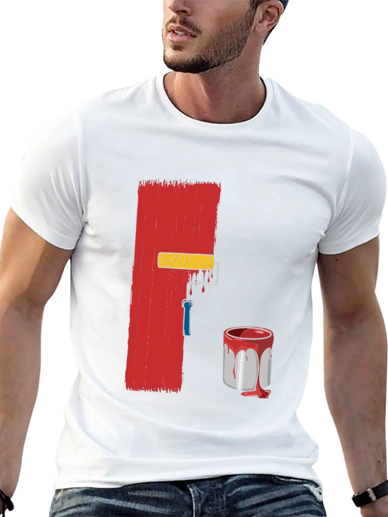 Camiseta Negra con Diseño de Pintura