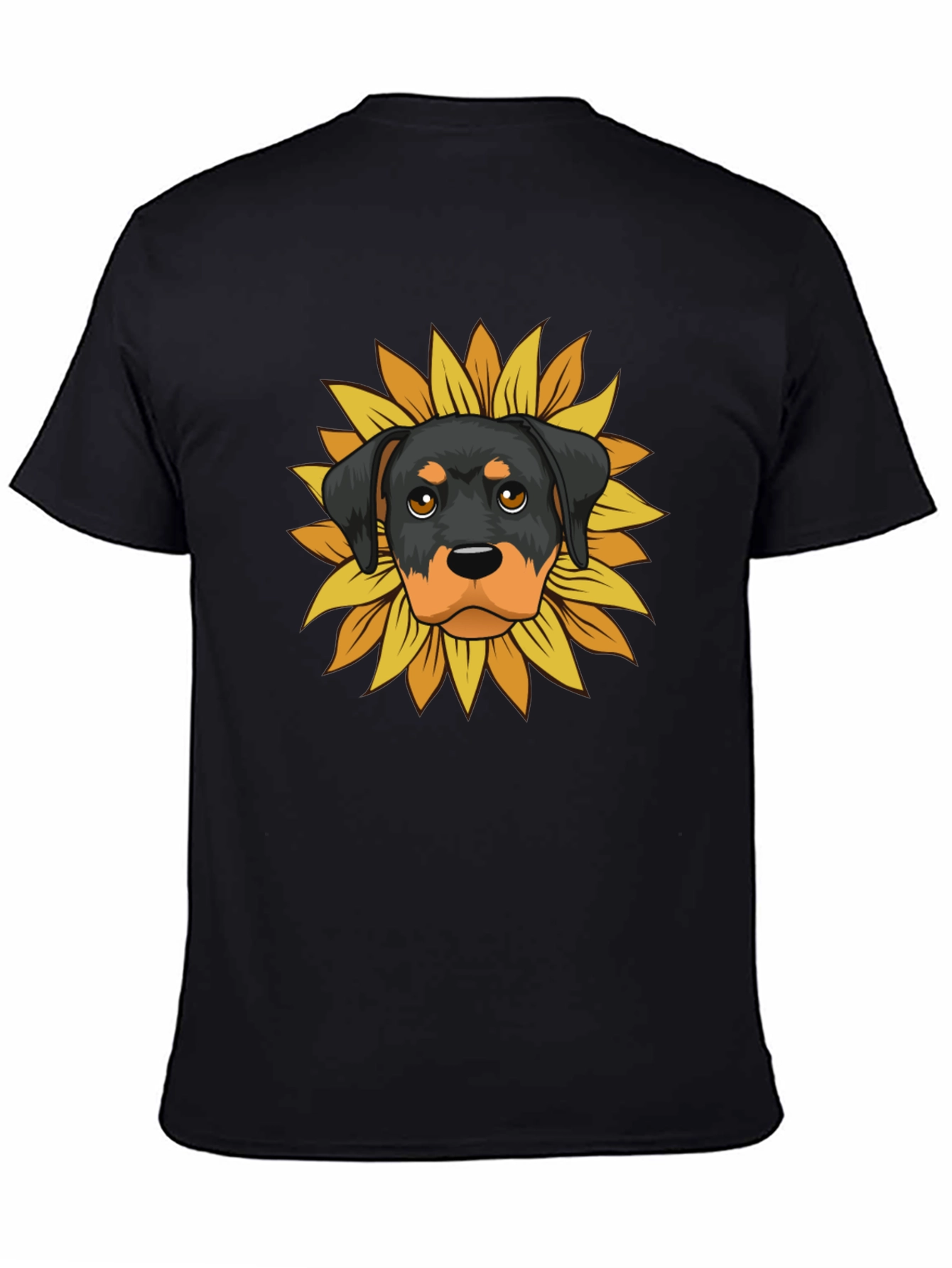 Camiseta Hombre Rottweiler Girasol