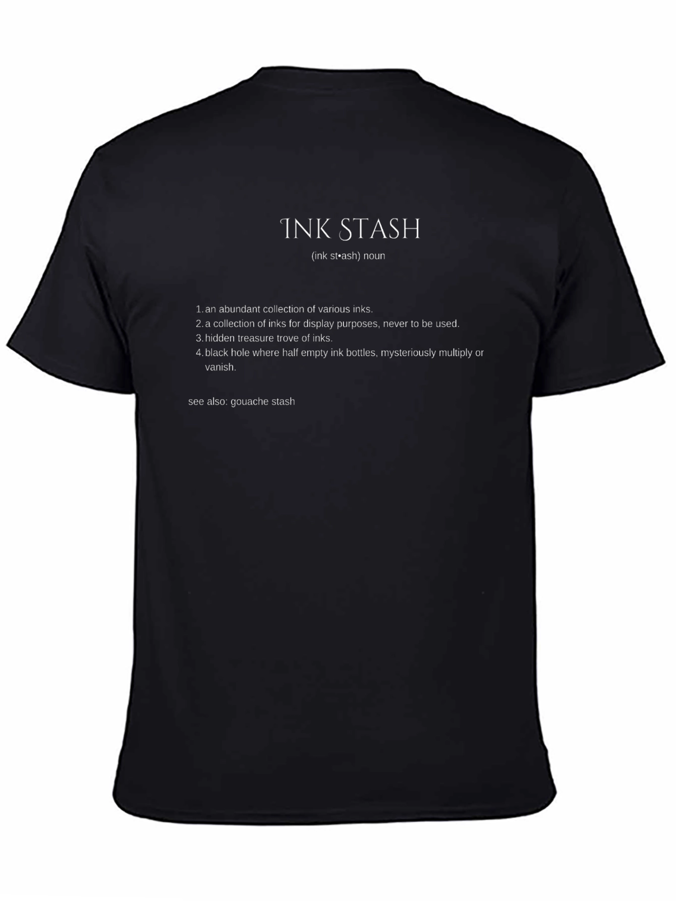 Camiseta Negra Ink Stash: Para Amantes de la Tinta