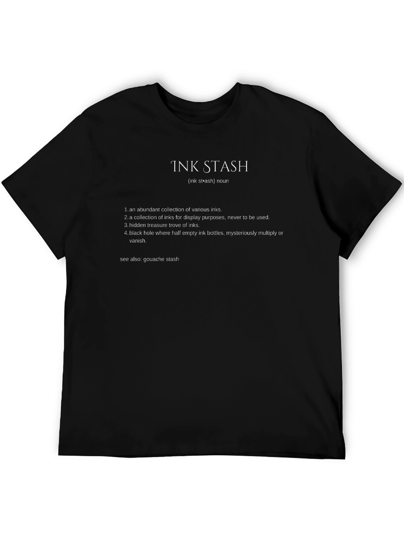 Camiseta Negra Ink Stash: Para Amantes de la Tinta
