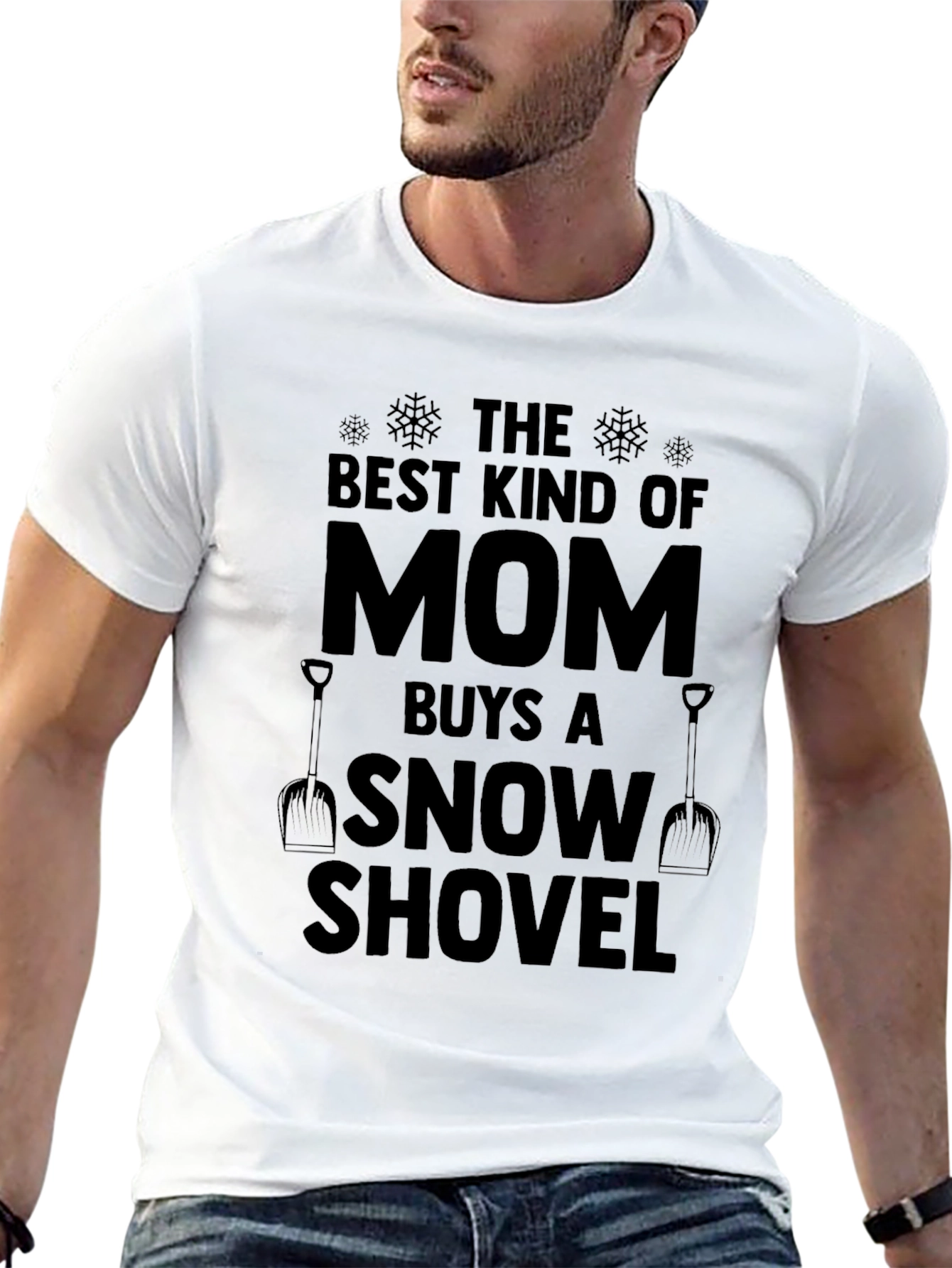 Camiseta Negra: La Mejor Mamá Pala de Nieve