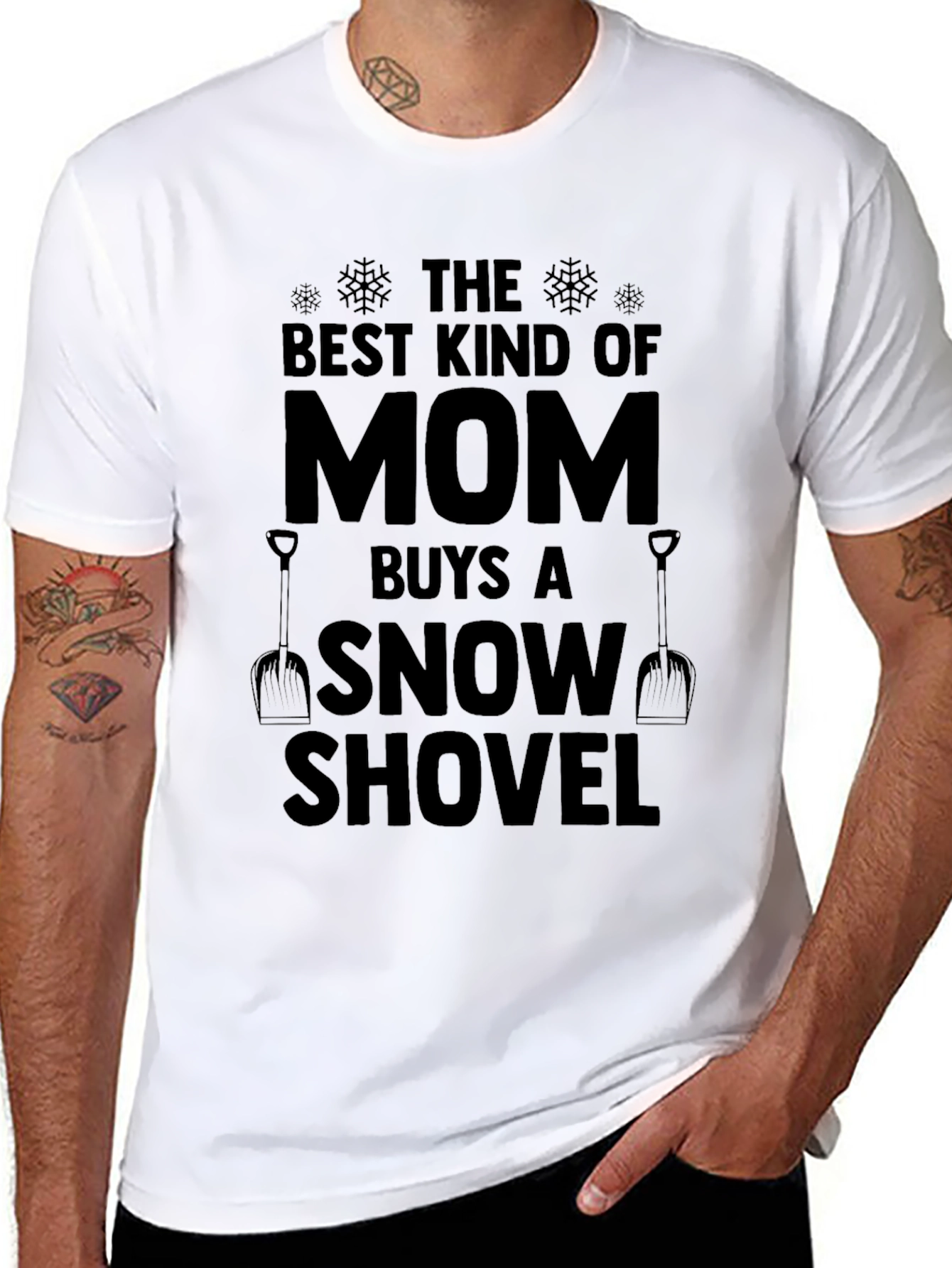 Camiseta Negra: La Mejor Mamá Pala de Nieve