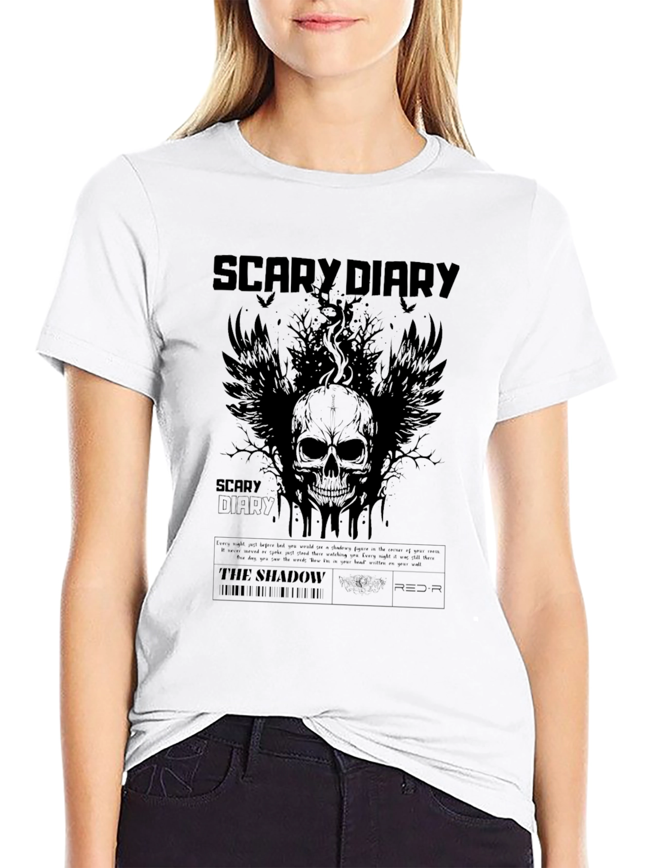 Camiseta Negra Scary Diary para Hombre