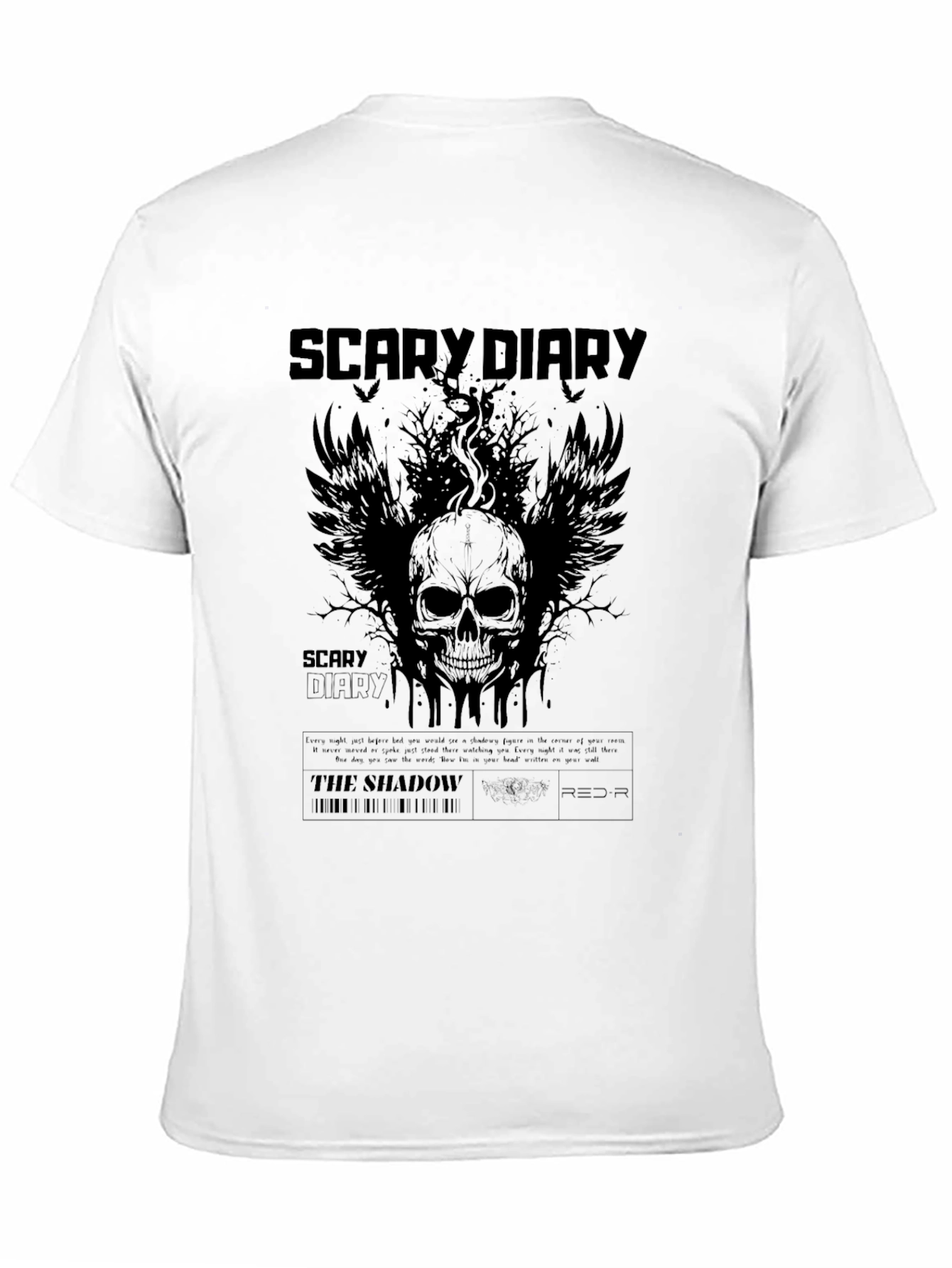 Camiseta Negra Scary Diary para Hombre