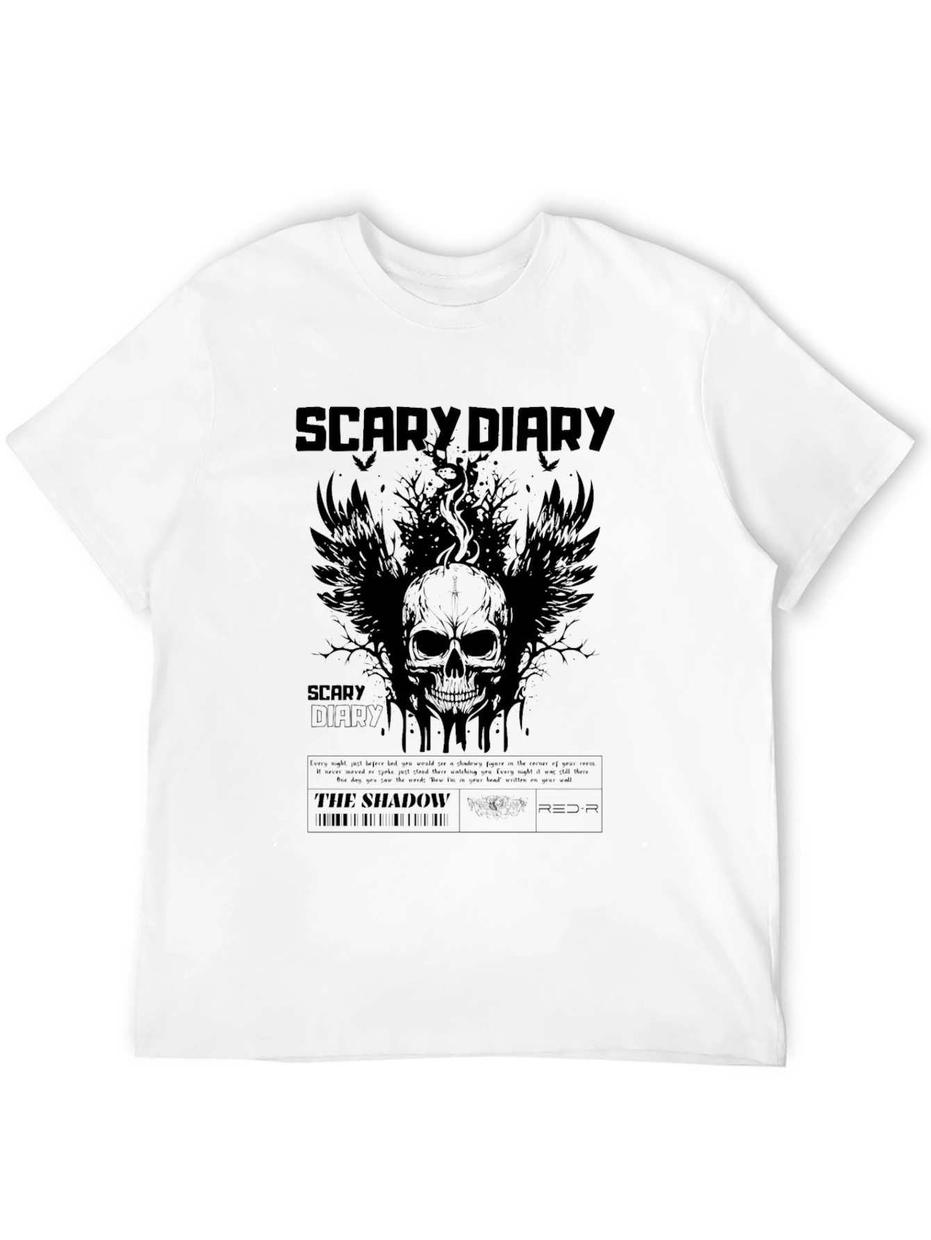 Camiseta Negra Scary Diary para Hombre