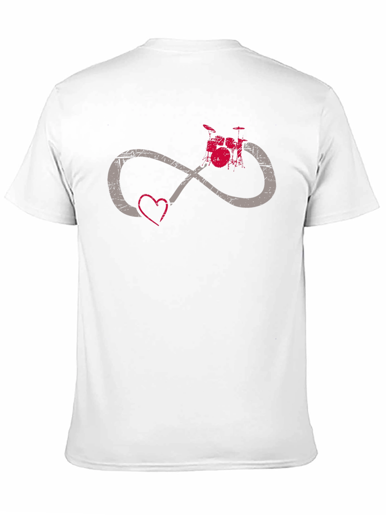 Camiseta Negra con Diseño de Amor y Música