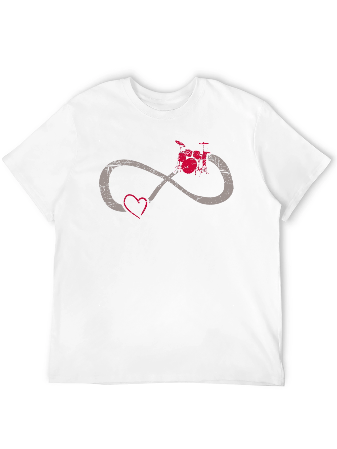 Camiseta Negra con Diseño de Amor y Música