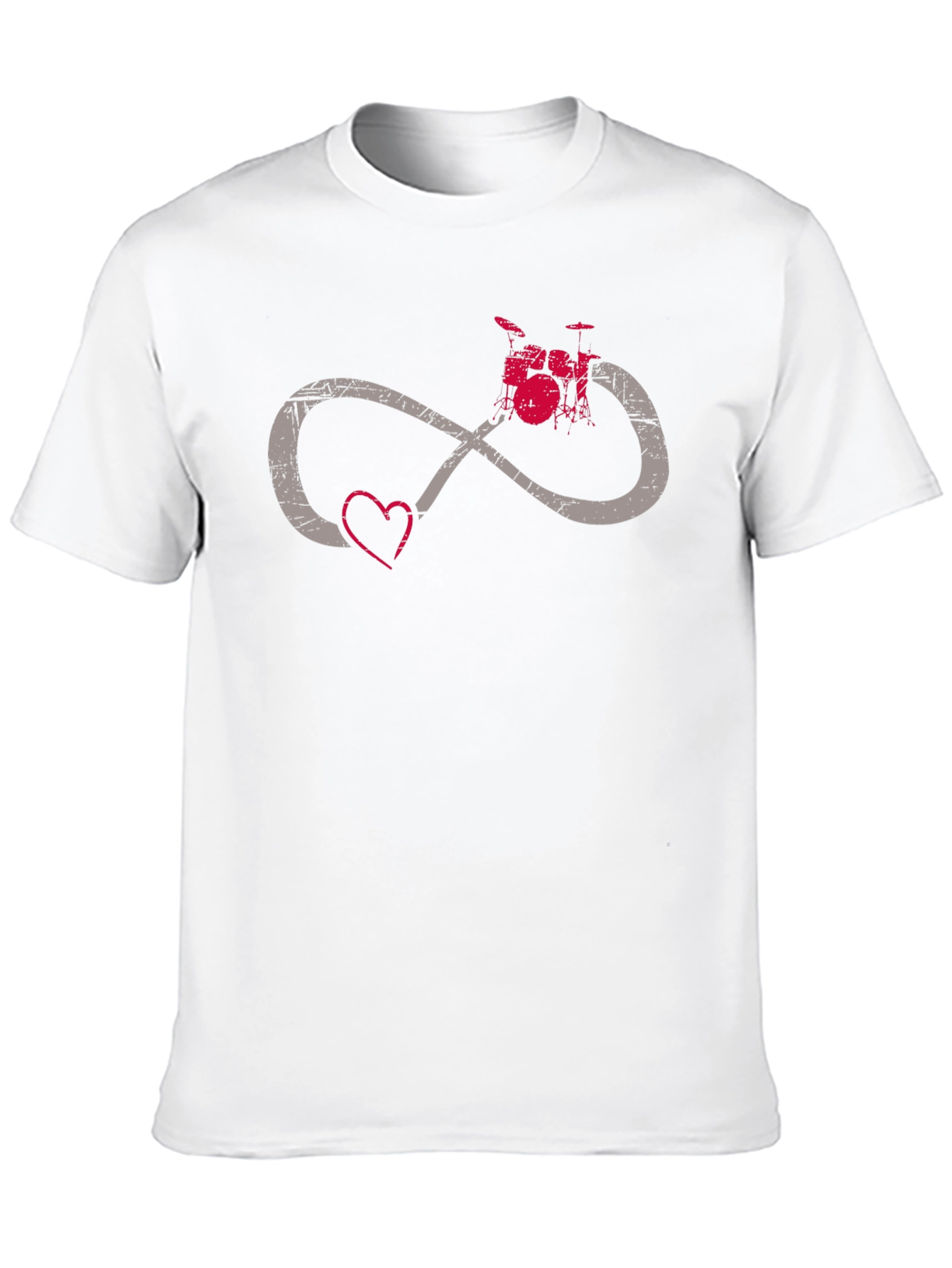 Camiseta Negra con Diseño de Amor y Música