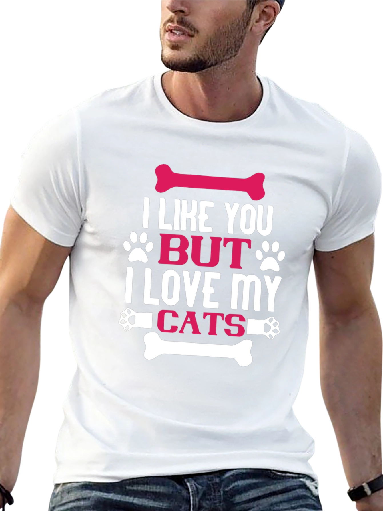 Camiseta Negra I Love My Cats