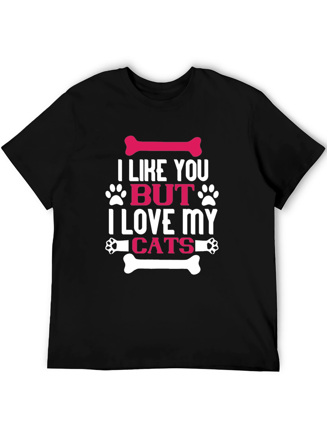 Camiseta Negra I Love My Cats