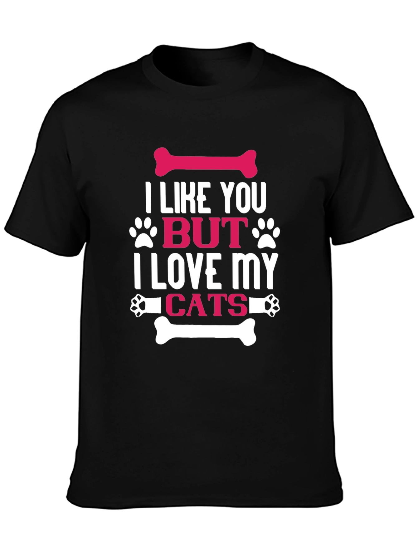 Camiseta Negra I Love My Cats